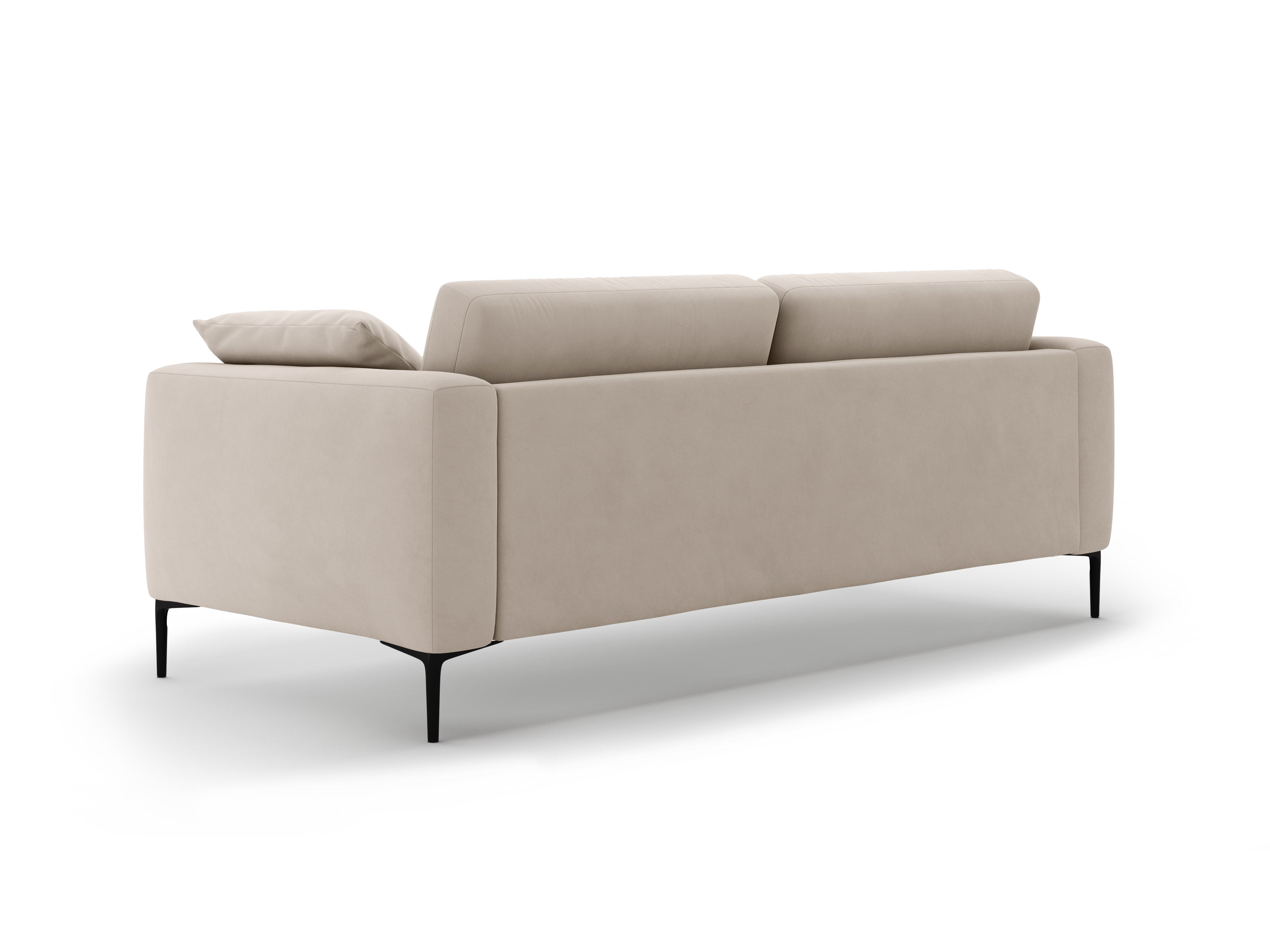 Velvet sofa for 4 people BEMY beige