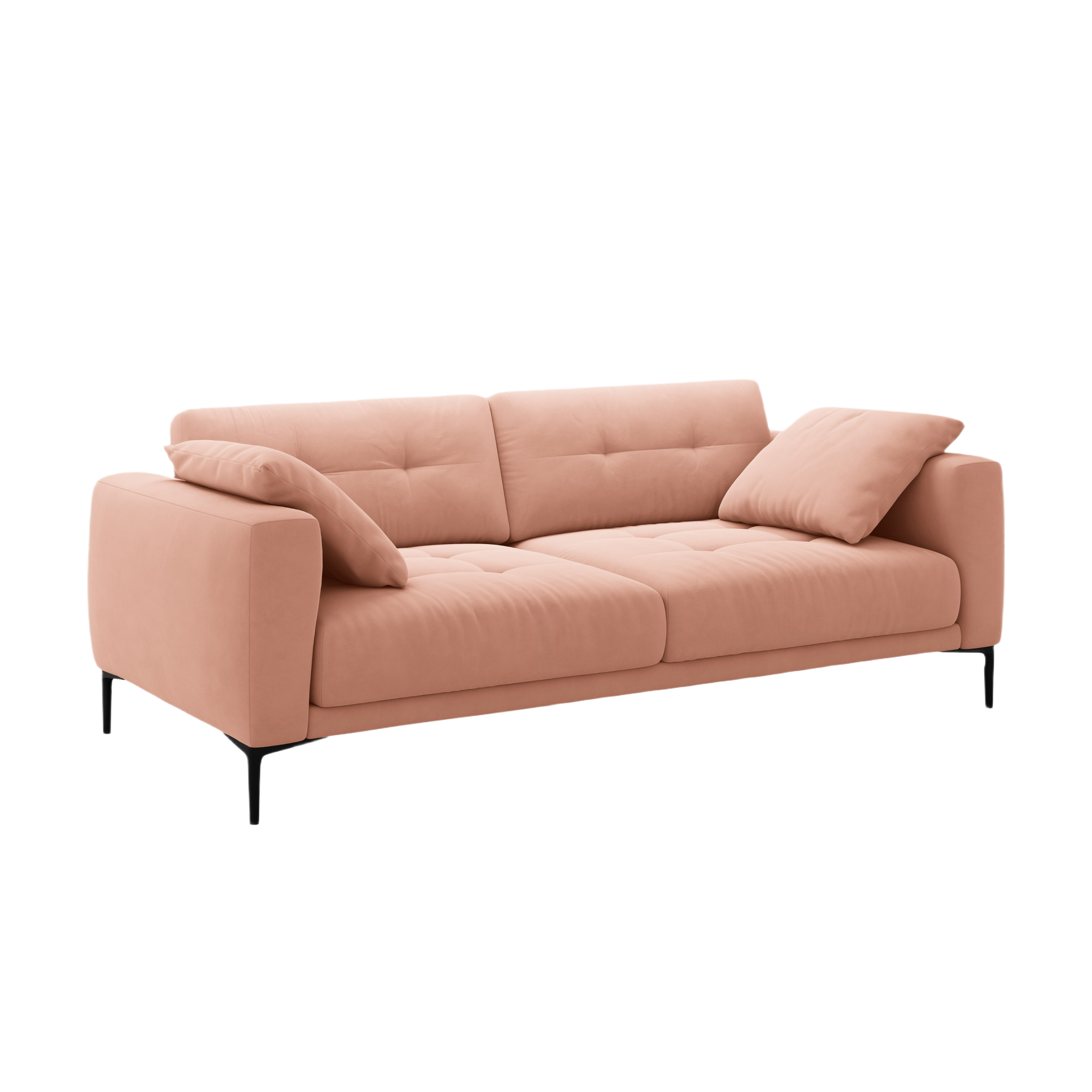 Velvet sofa for 4 people BEMY pink
