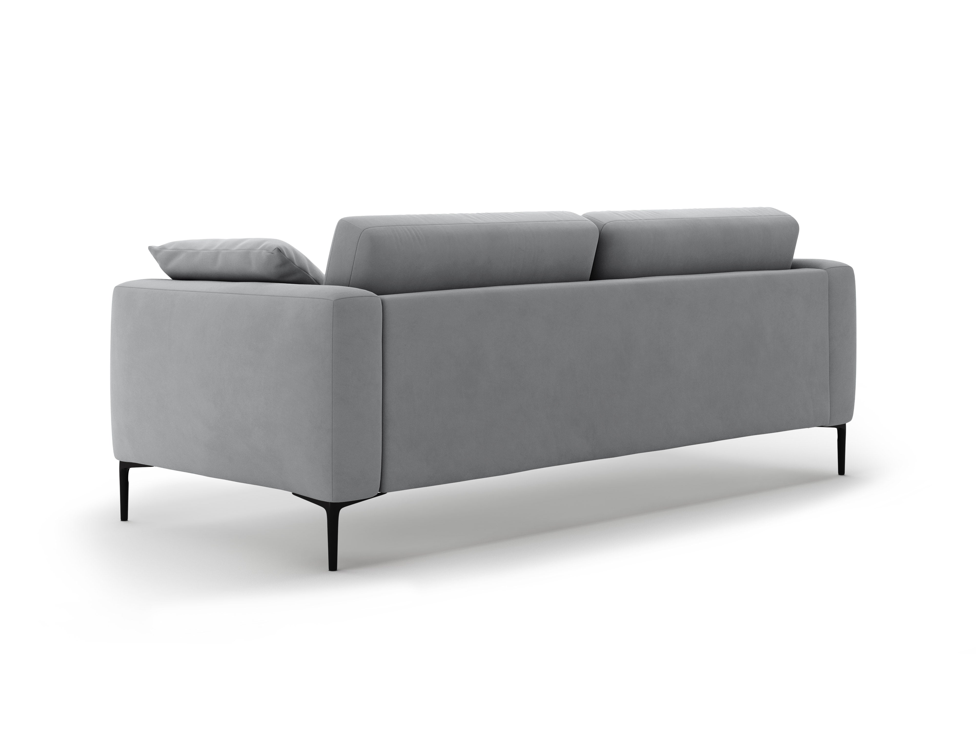 Velvet sofa for 4 people BEMY gray