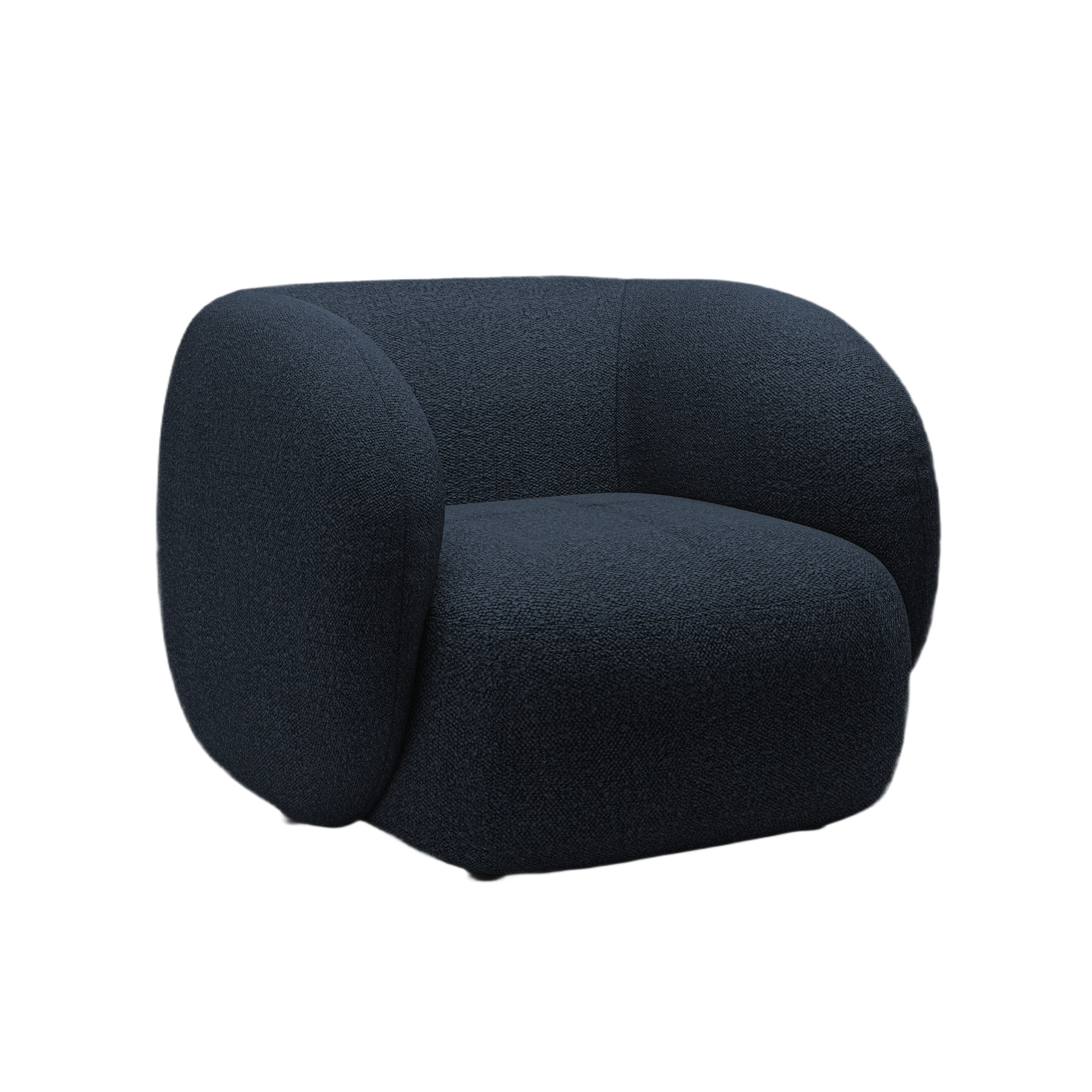 Sessel KATE granatblau Boucle