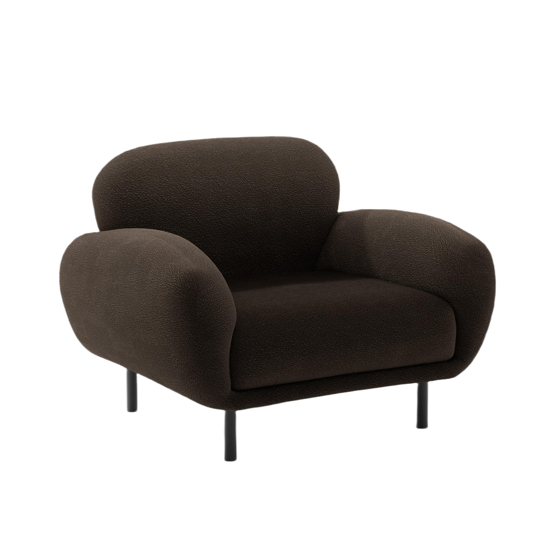 POPPY Armchair brown boucle