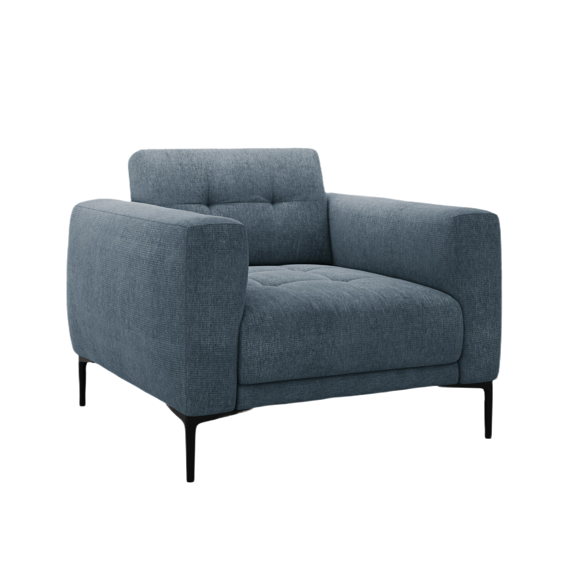 BEMY Armchair Dark Blue Chenille