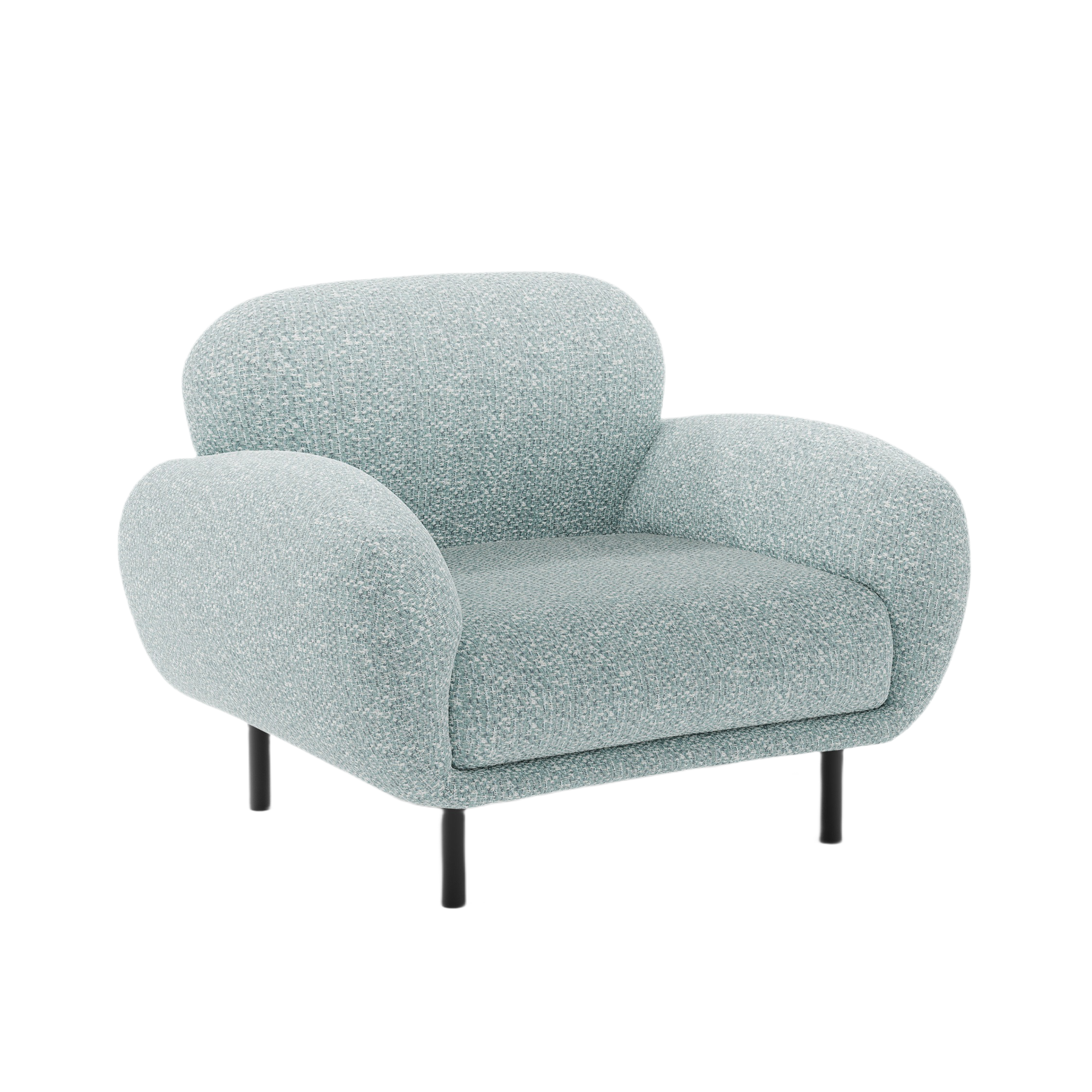 POPPY Armchair muted blue chenille