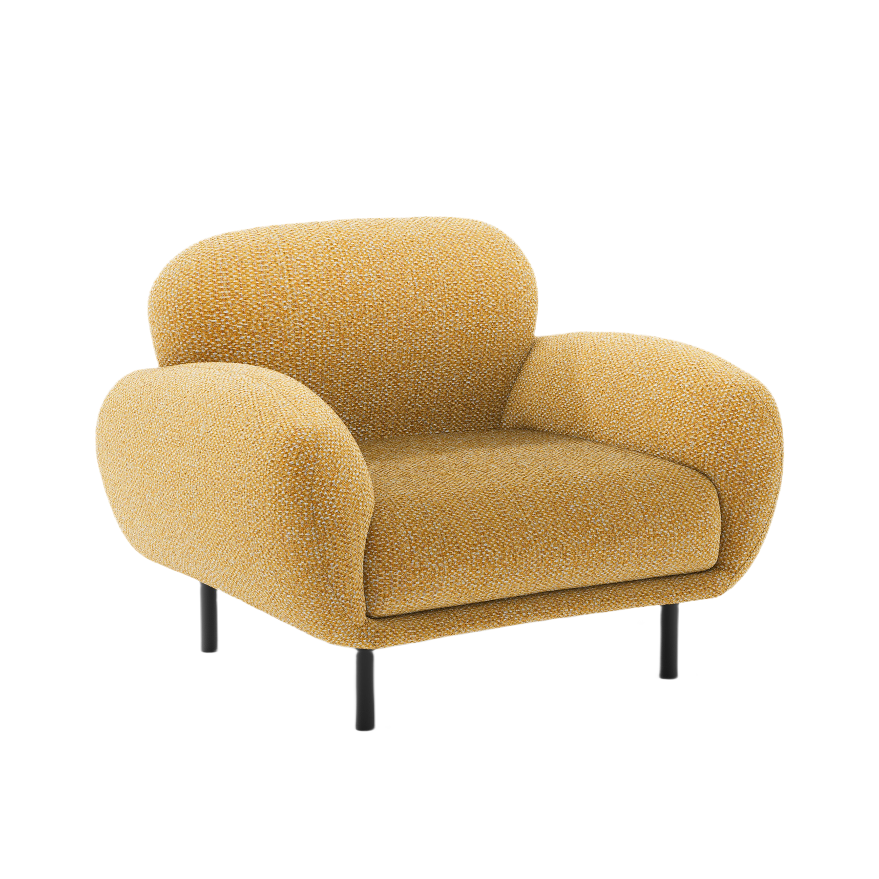 POPPY armchair mustard chenille