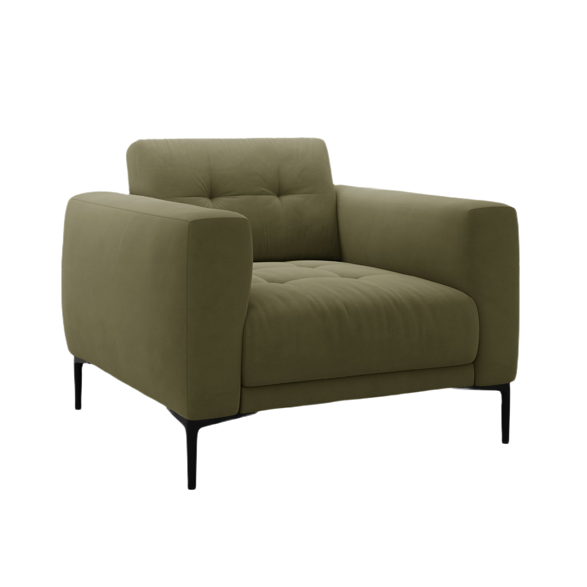 Velvet Armchair BEMY Green