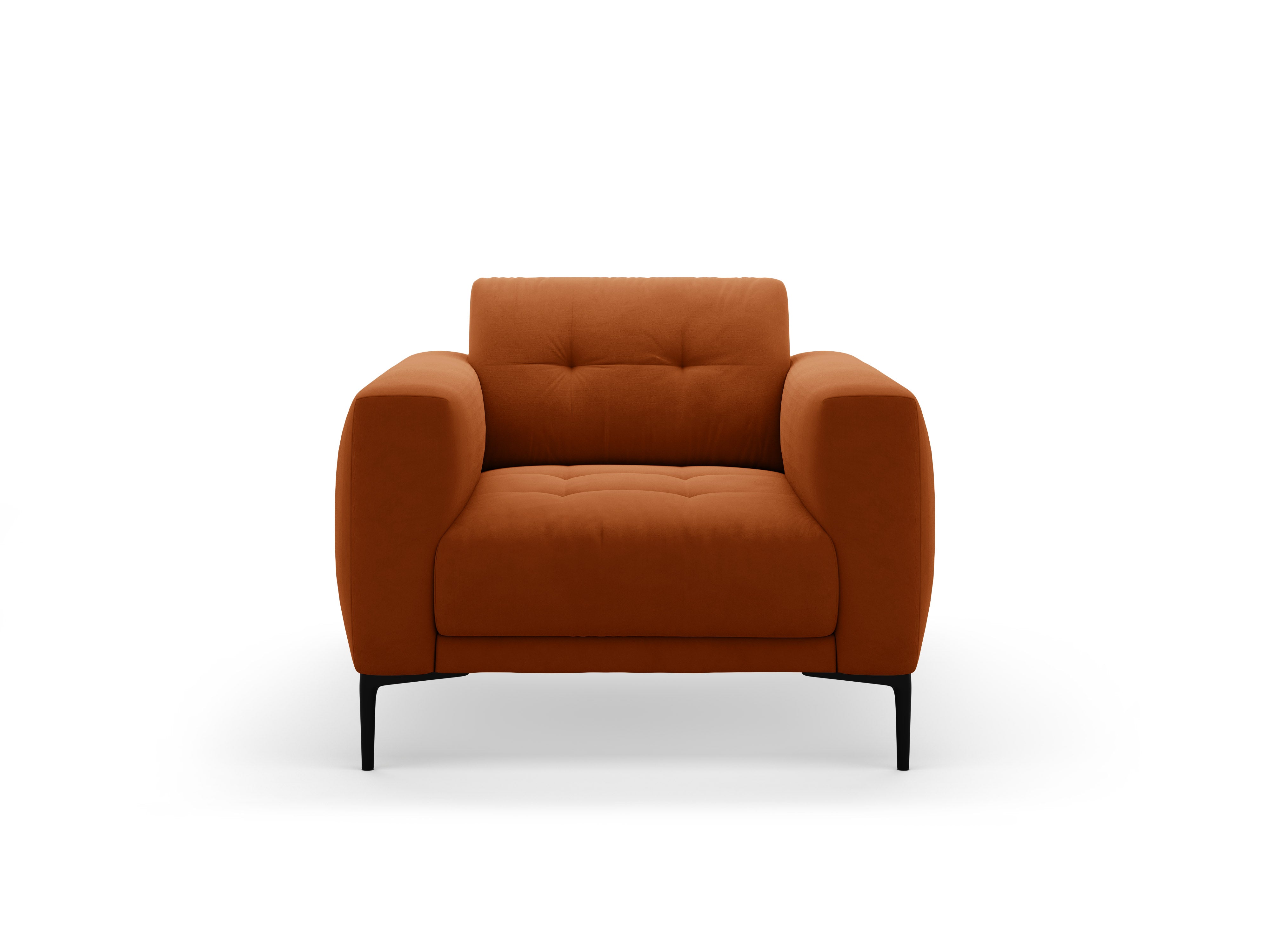 Velvet armchair BEMY terracotta