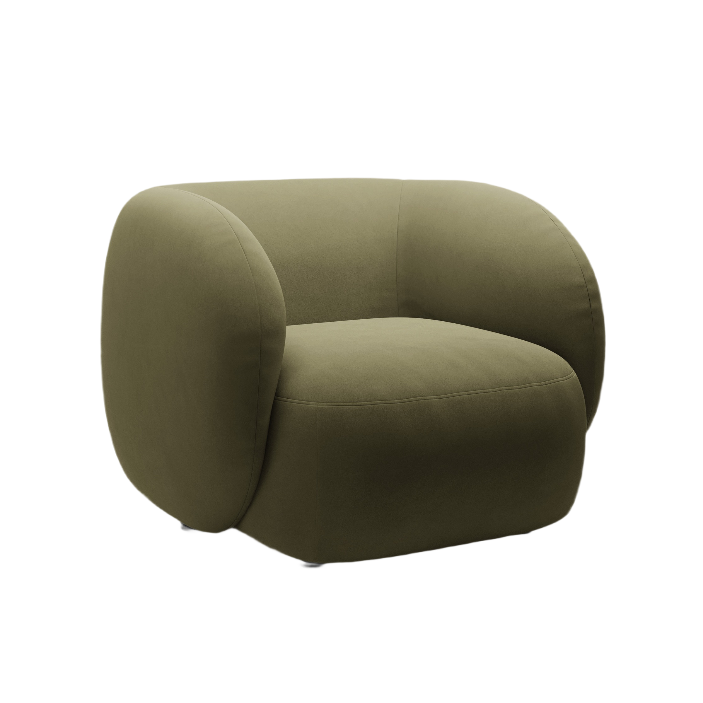 Velvet armchair KATE green