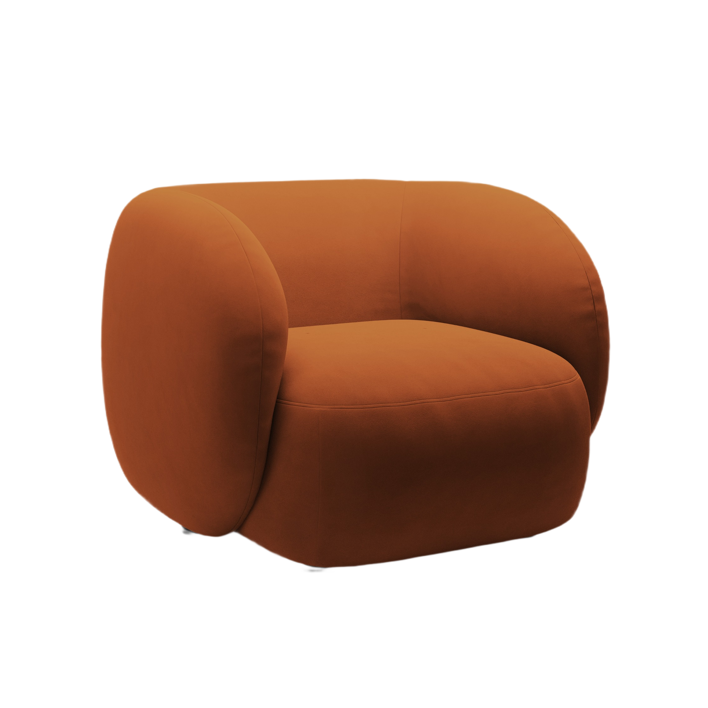 Velvet armchair KATE terracotta