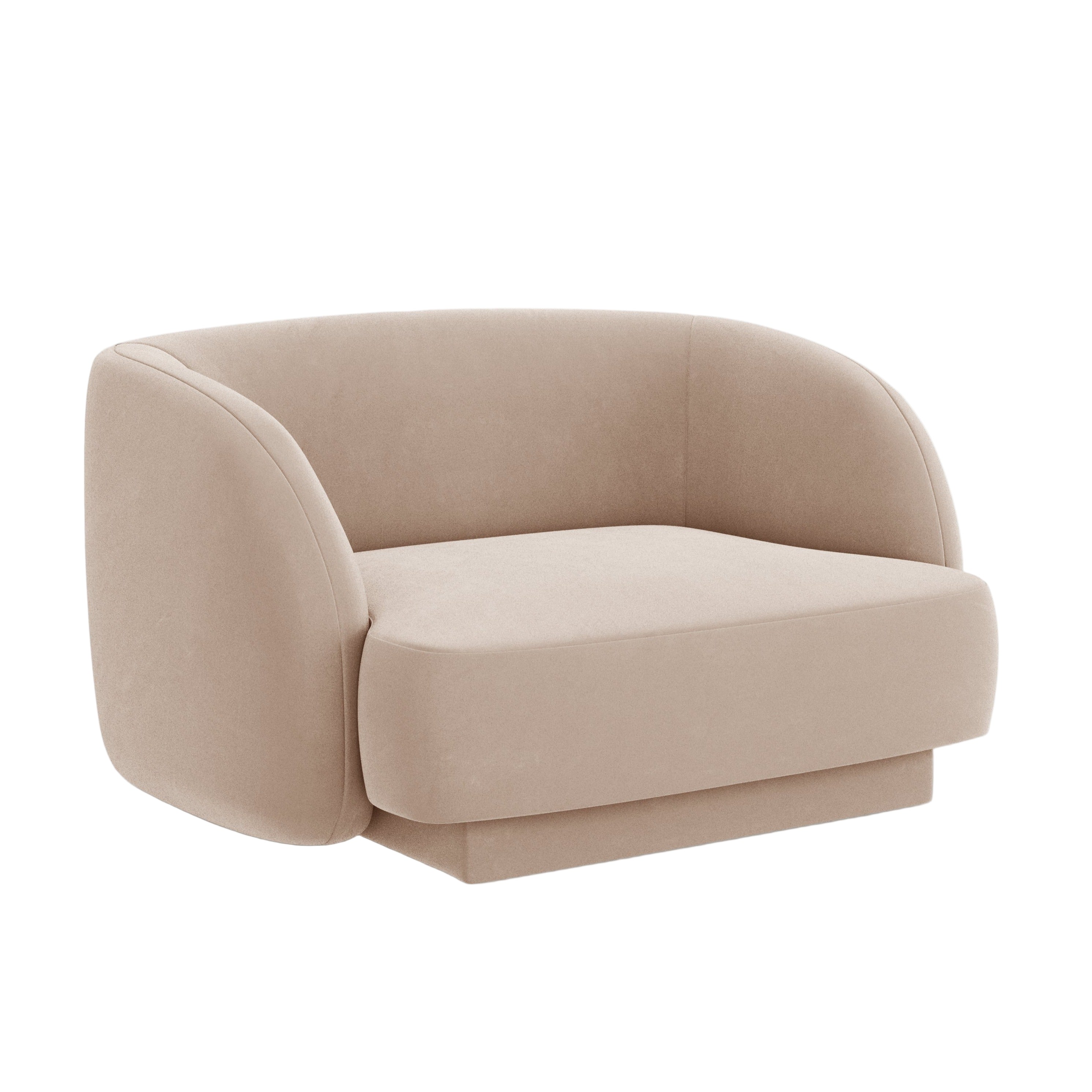 Fotel aksamitny MILEY cappuccino Micadoni    Eye on Design