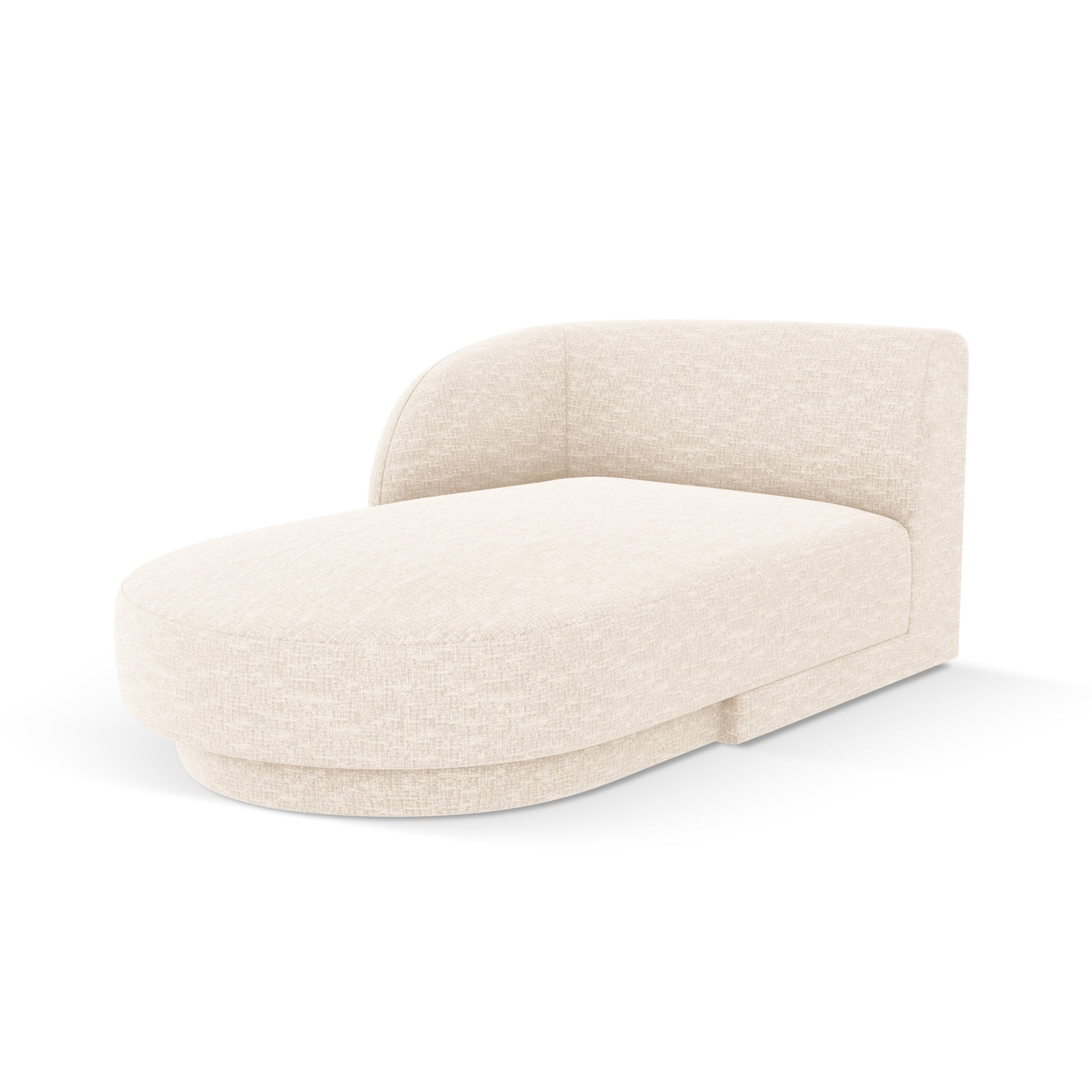 Linksseitiger Sessel MILEY Elfenbein Chenille