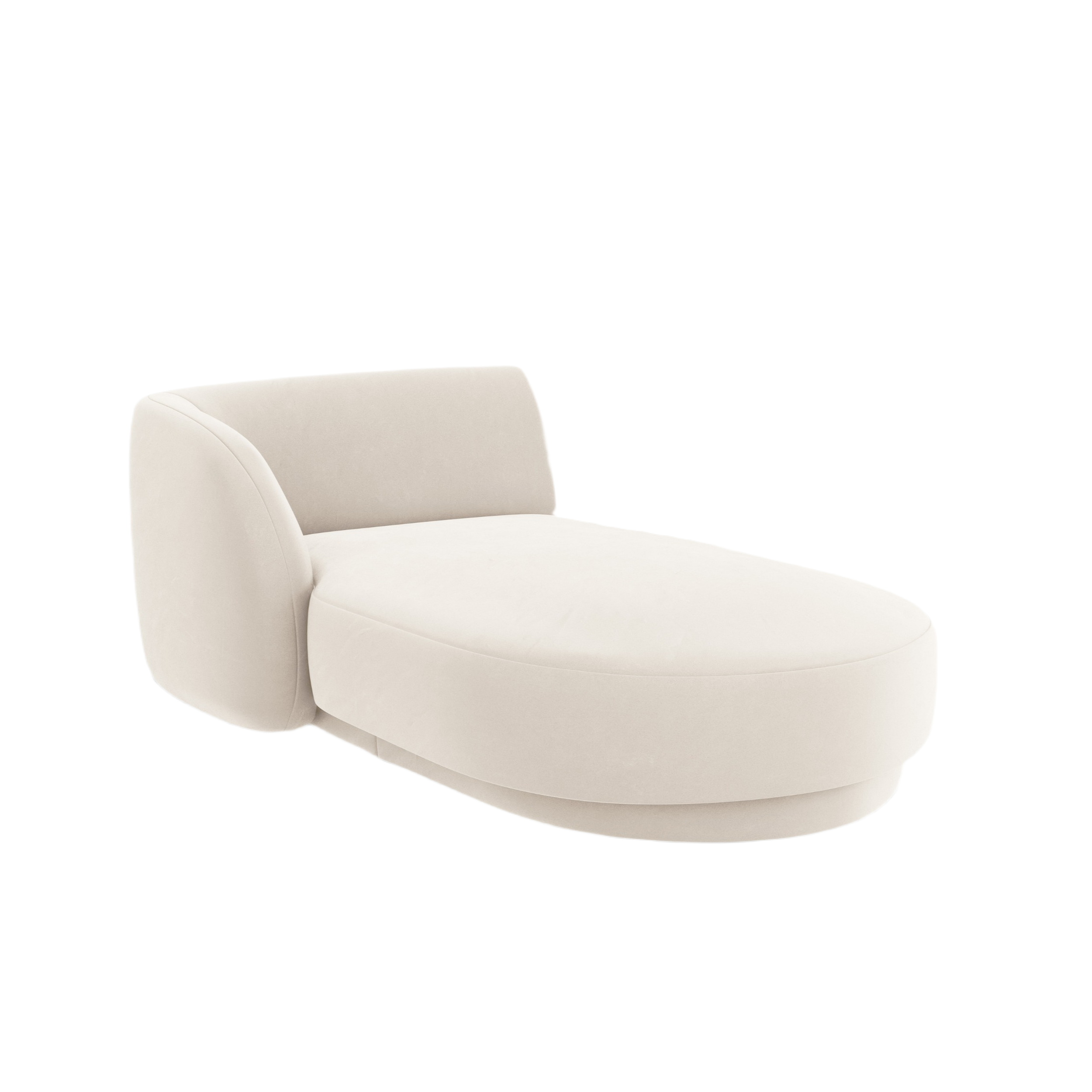 Samt-Sessel links MILEY hellbeige