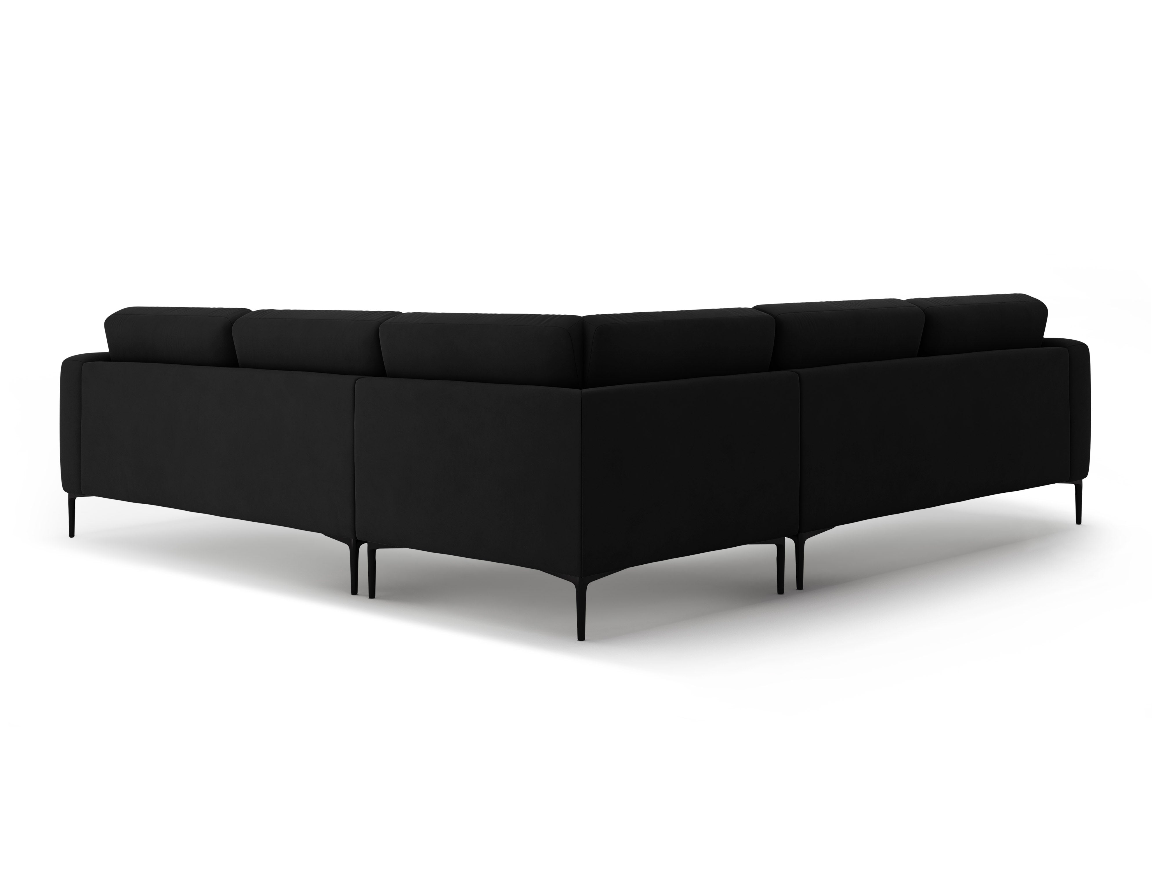 Symmetrical velvet corner sofa BEMY black