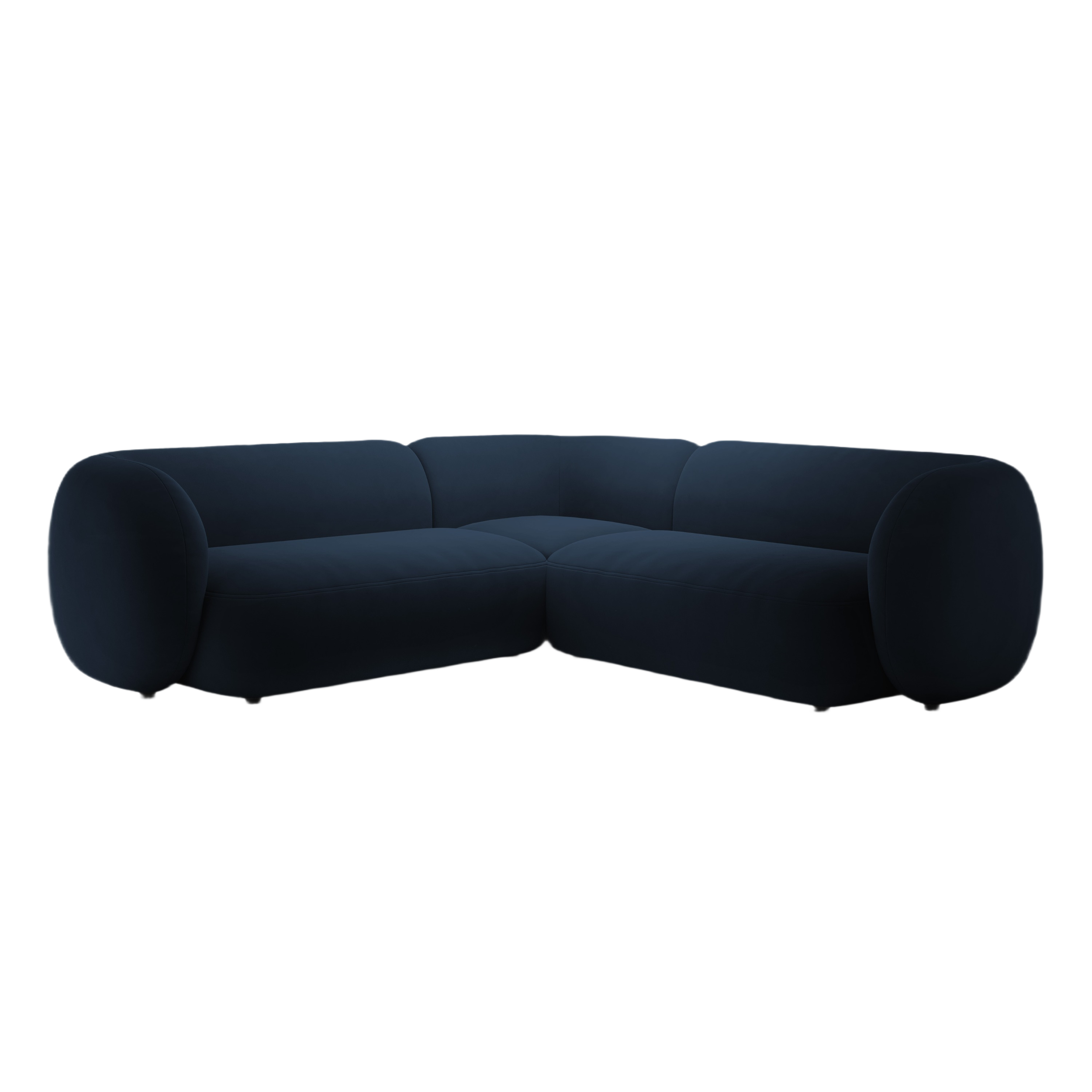 Symmetrical Velvet Corner Sofa KATE Royal Blue