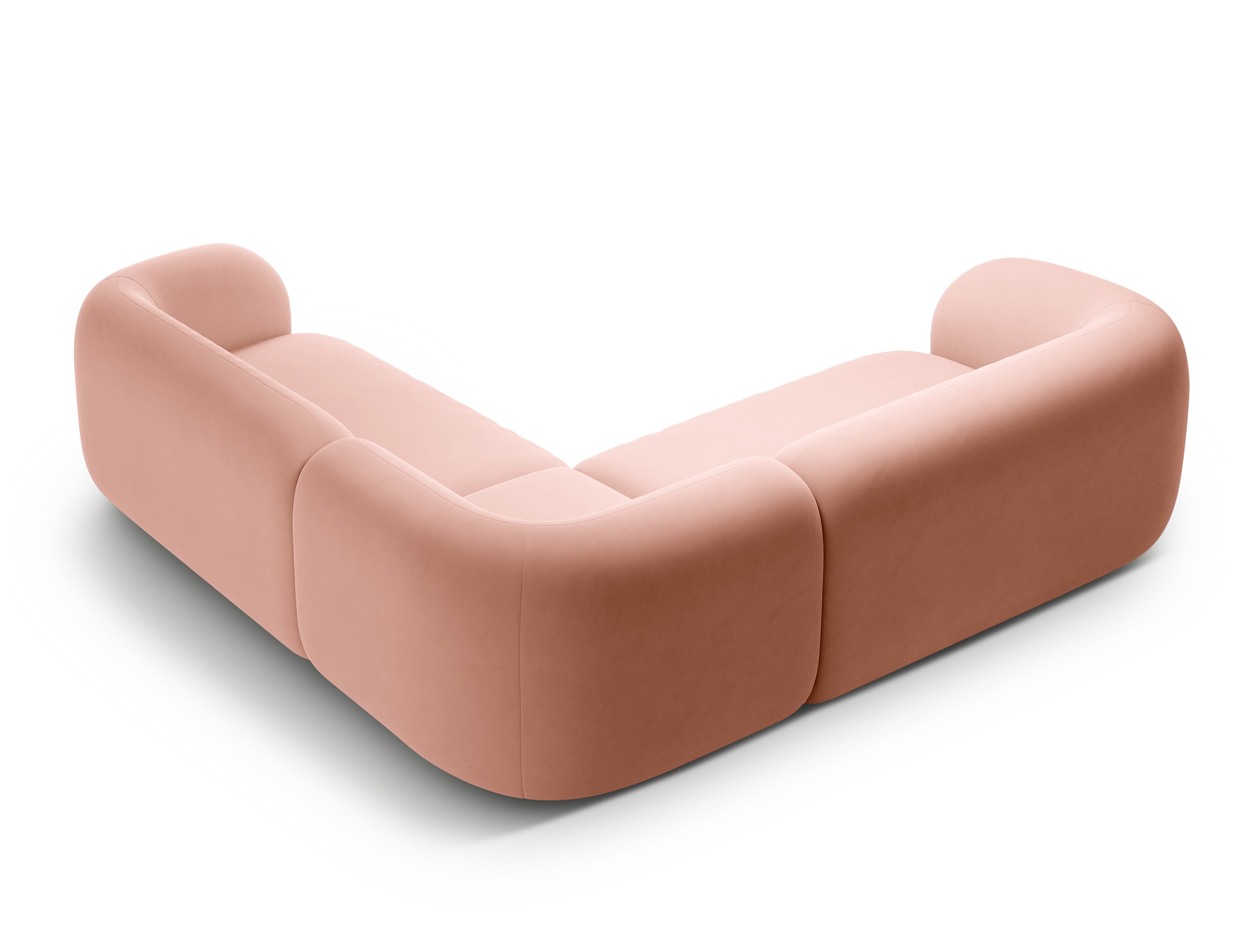 Symmetrical Velvet Corner Sofa KATE Pink