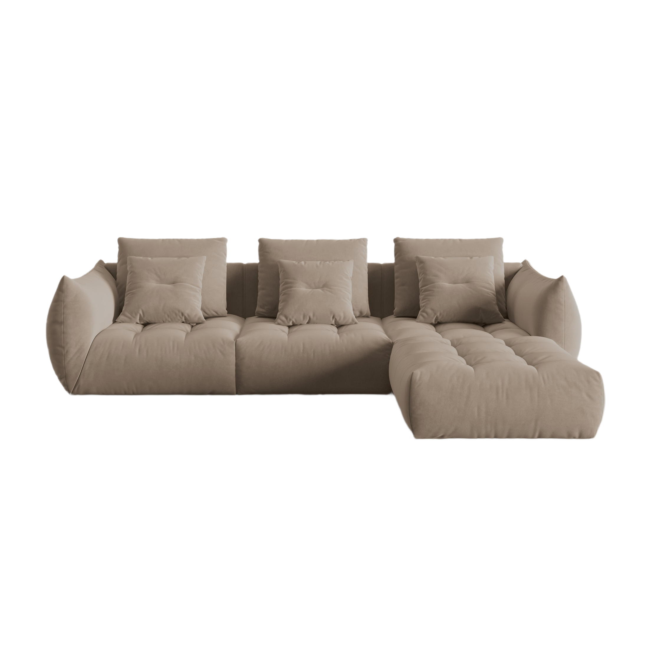 Velvet Modular Sofa, "Bloom", 2 Sitze, Hellbraun, 332x216x95
In Europa gemacht