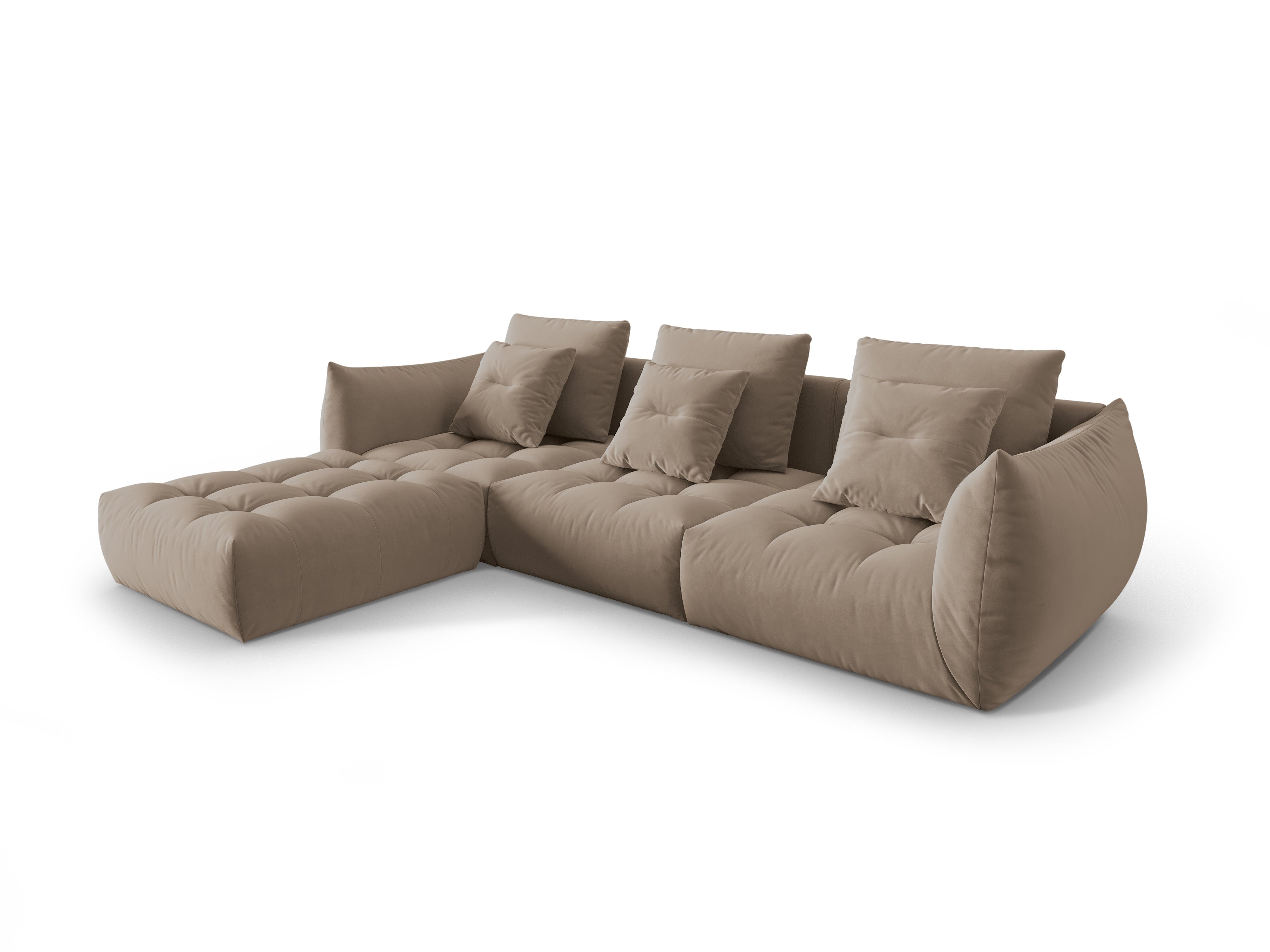 Velvet Modular Sofa, "Bloom", 2 Sitze, Hellbraun, 332x216x95
In Europa gemacht