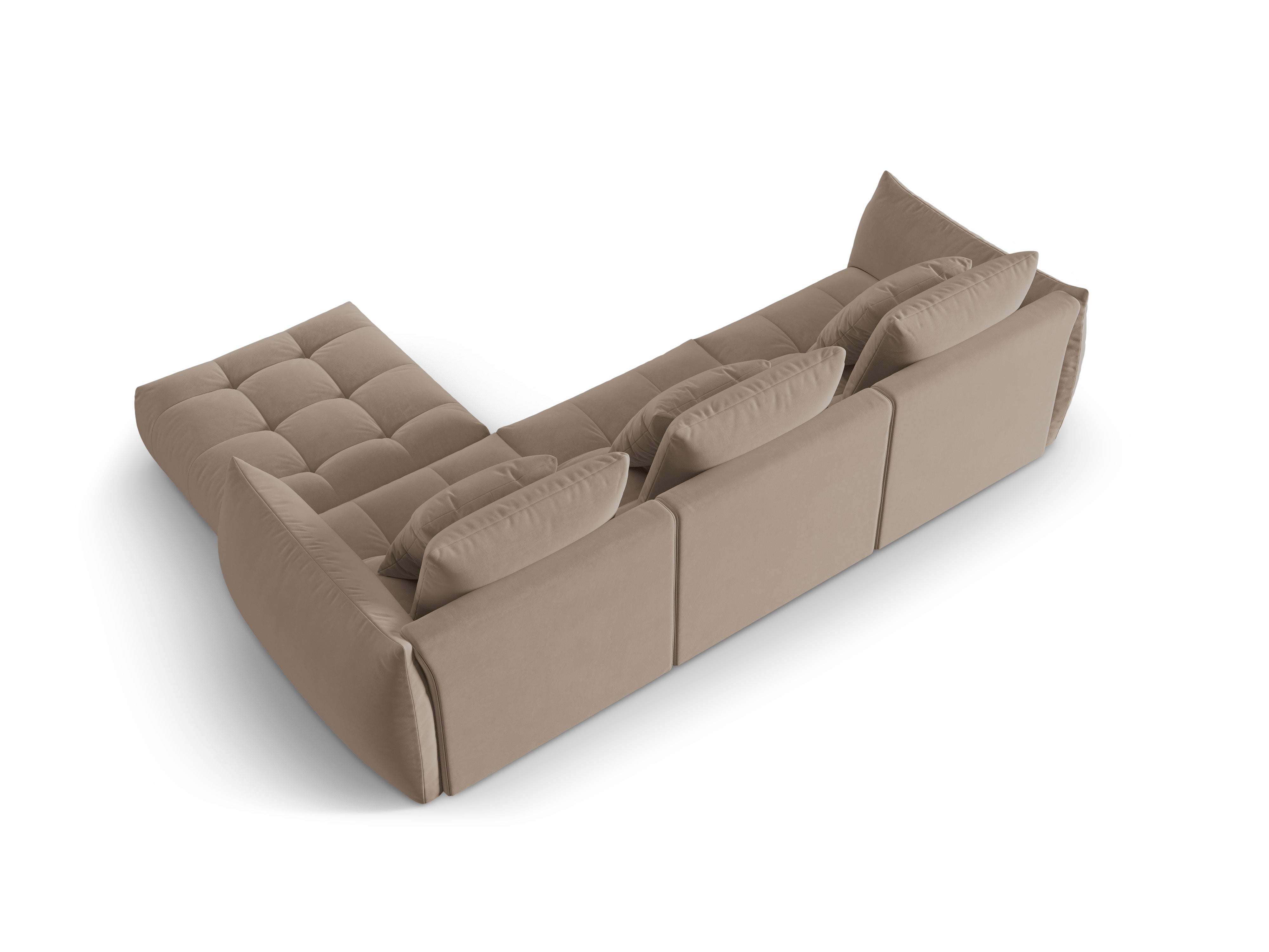 Velvet Modular Sofa, "Bloom", 2 Sitze, Hellbraun, 332x216x95
In Europa gemacht
