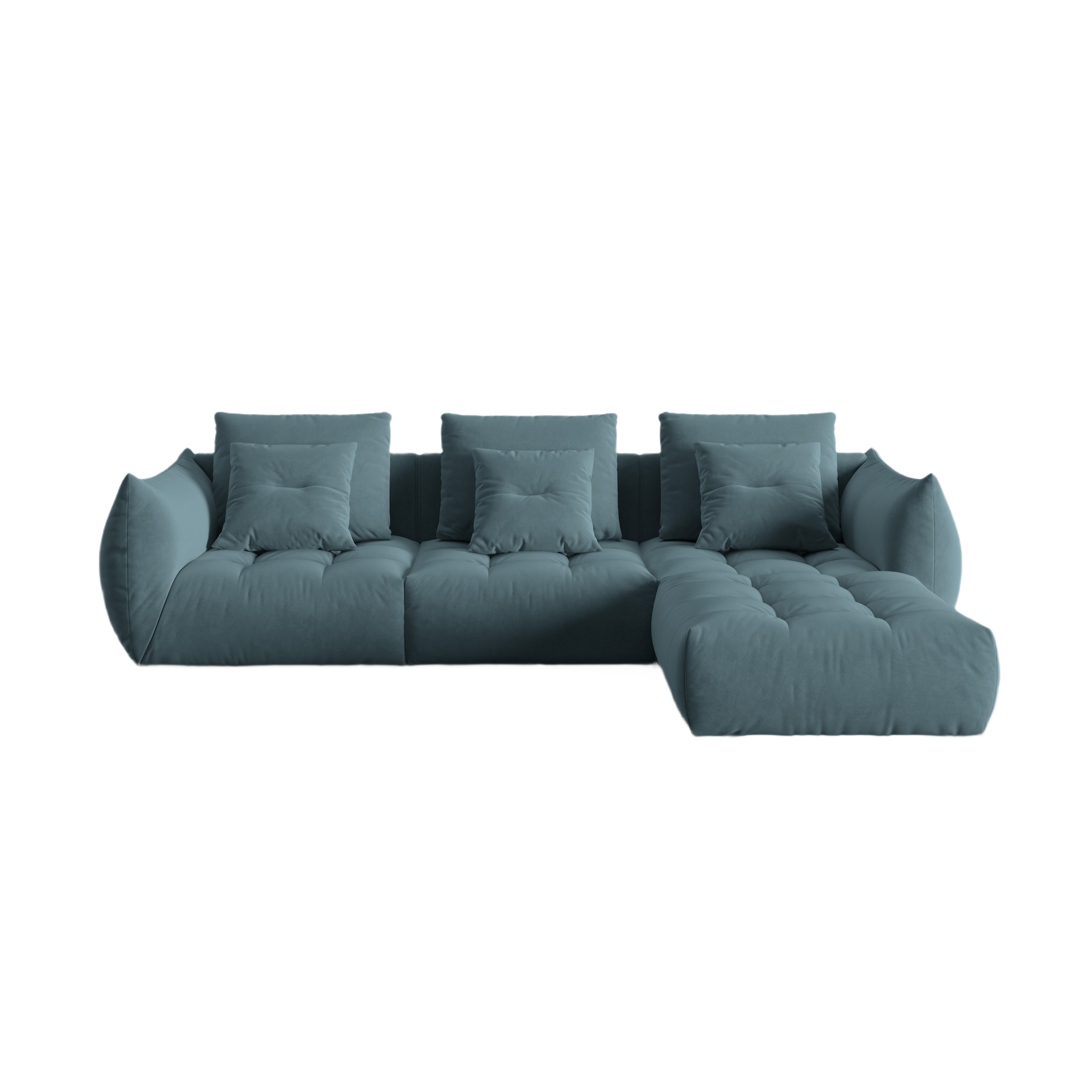 Velvet Modular Sofa, "Bloom", 2 Sitze, Pastellblau, 332x216x95
In Europa gemacht