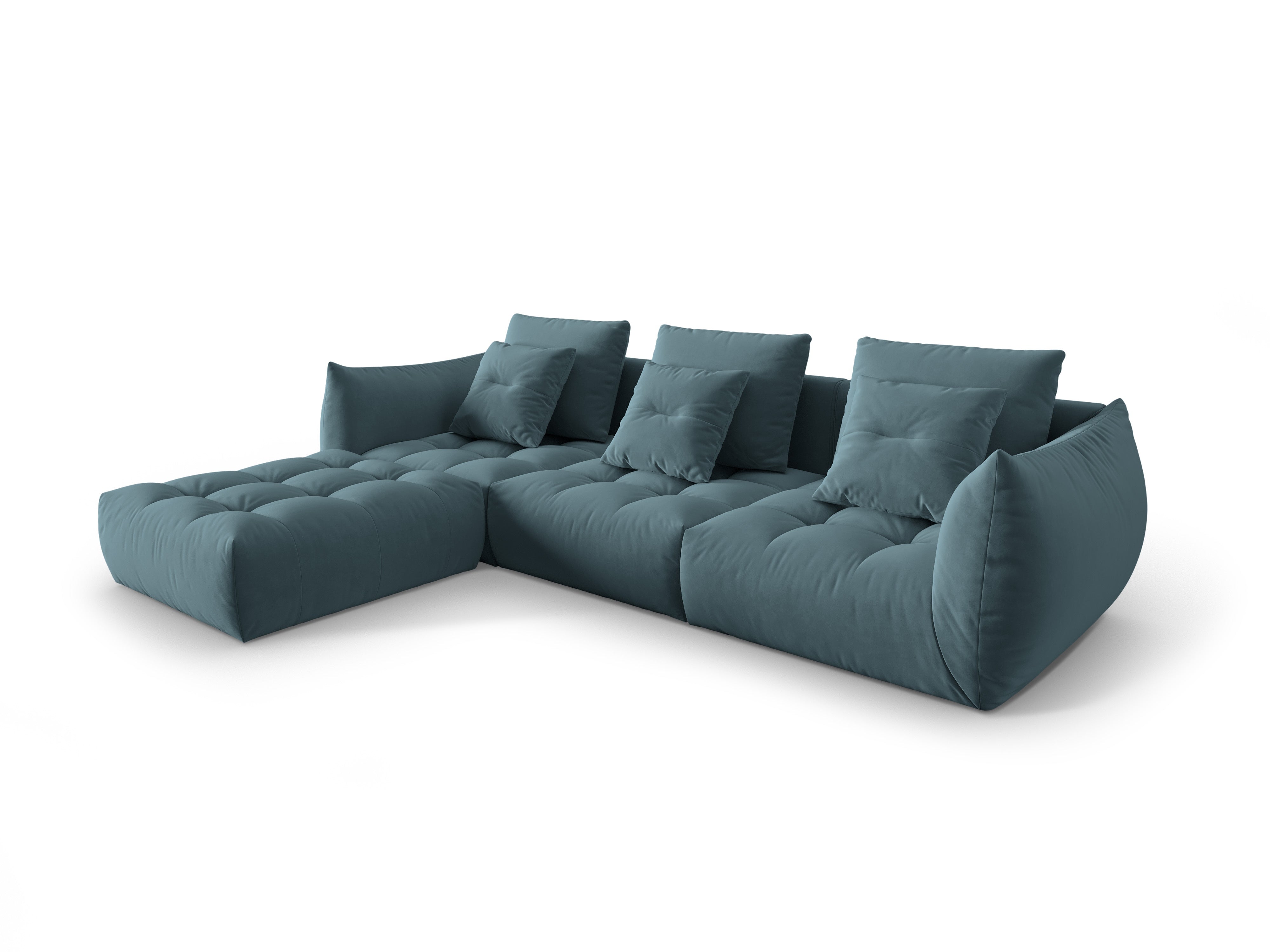 Velvet Modular Sofa, "Bloom", 2 Sitze, Pastellblau, 332x216x95
In Europa gemacht