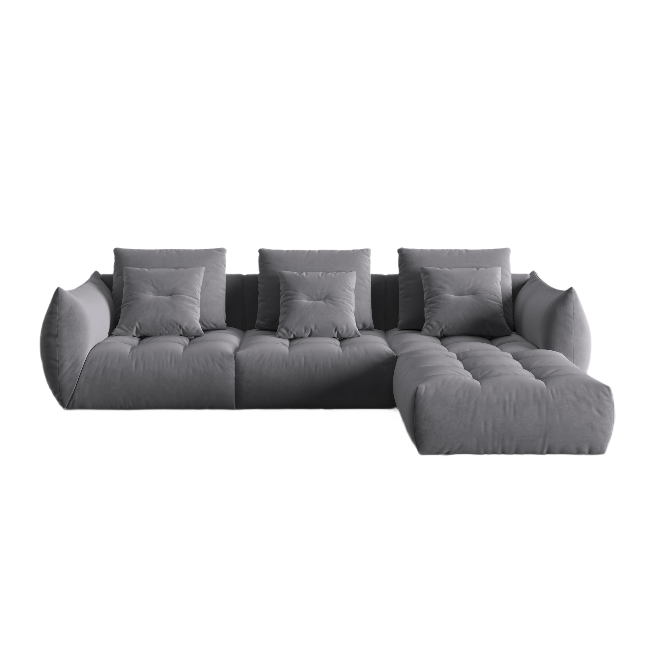 Velvet Modular Sofa, "Bloom", 2 Sitze, Dunkelgrau, 332x216x95
In Europa gemacht