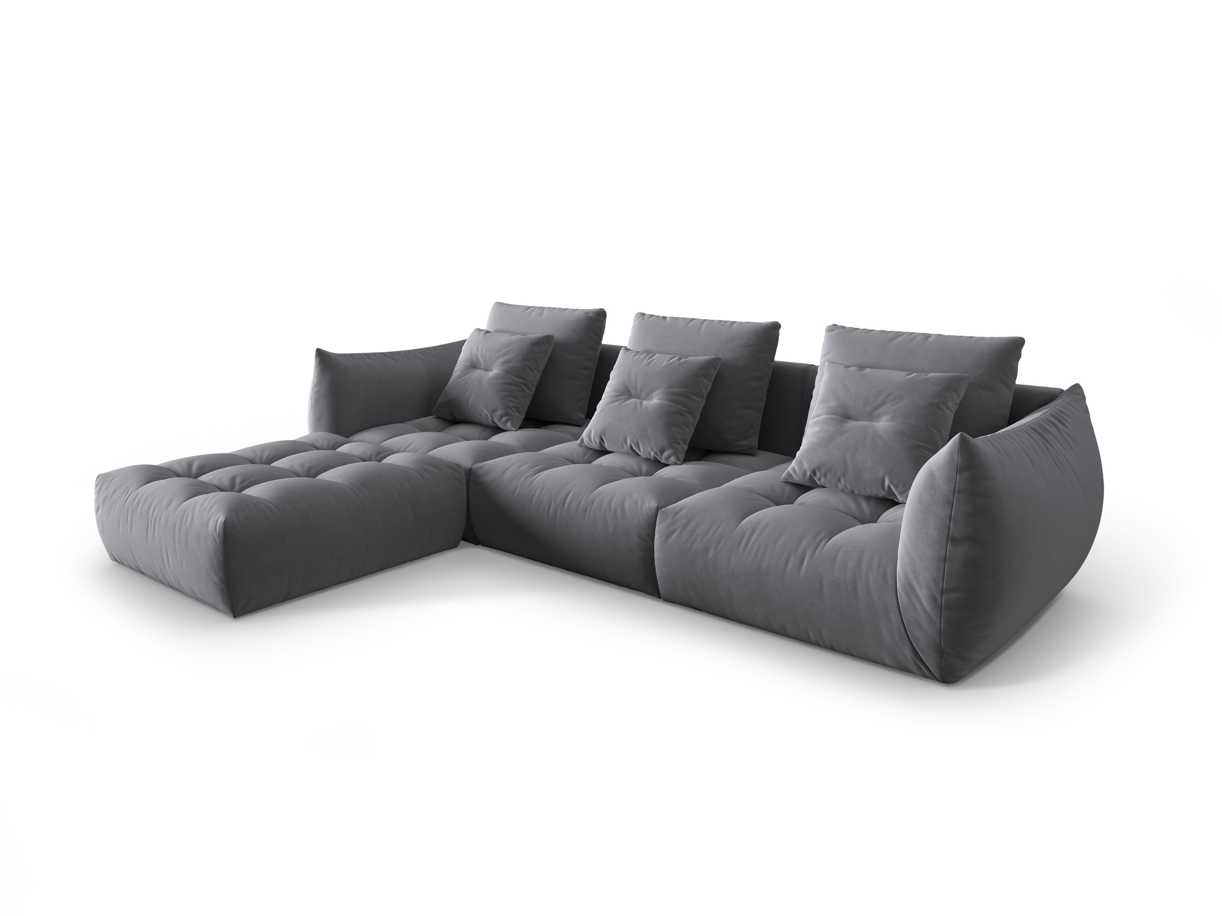 Velvet Modular Sofa, "Bloom", 2 Sitze, Dunkelgrau, 332x216x95
In Europa gemacht