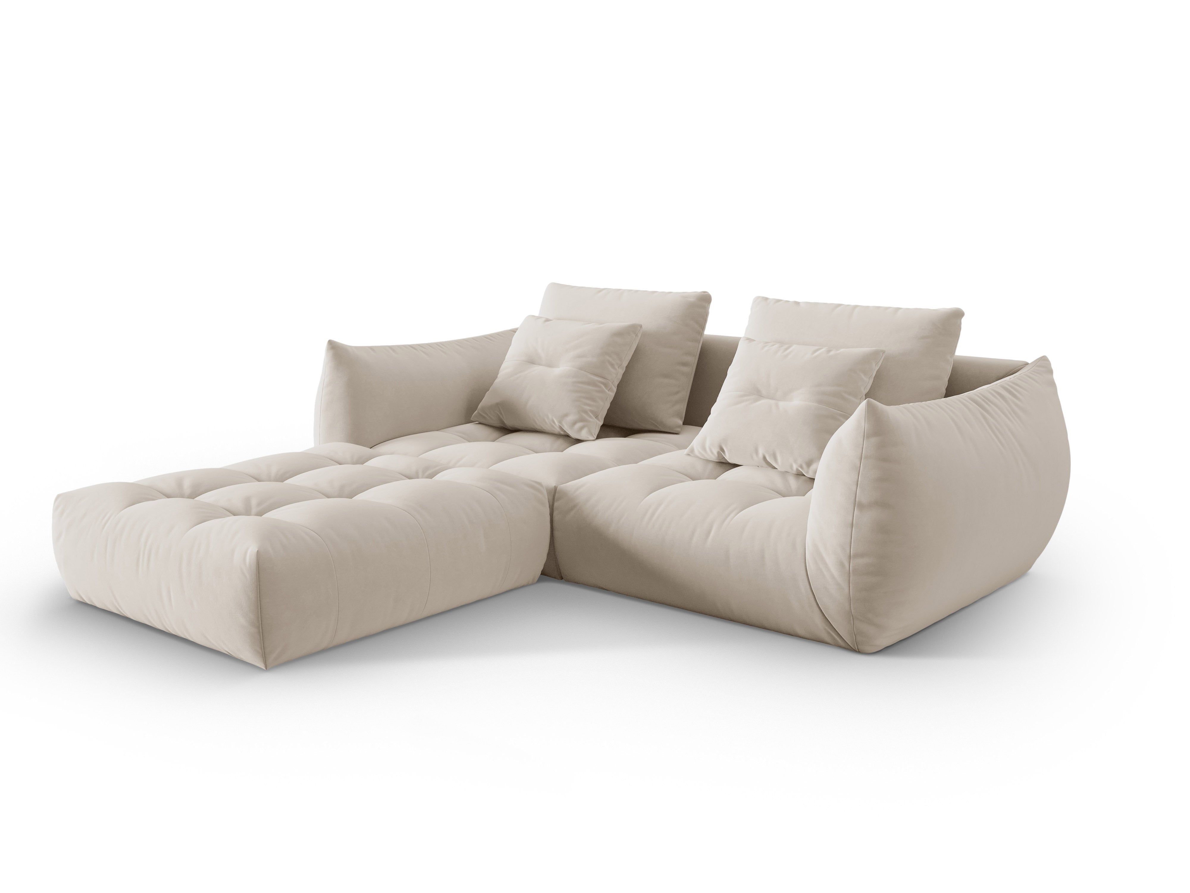 Velvet Modular Sofa, "Bloom", 3 Sitze, Ecru, 232x216x95
In Europa gemacht