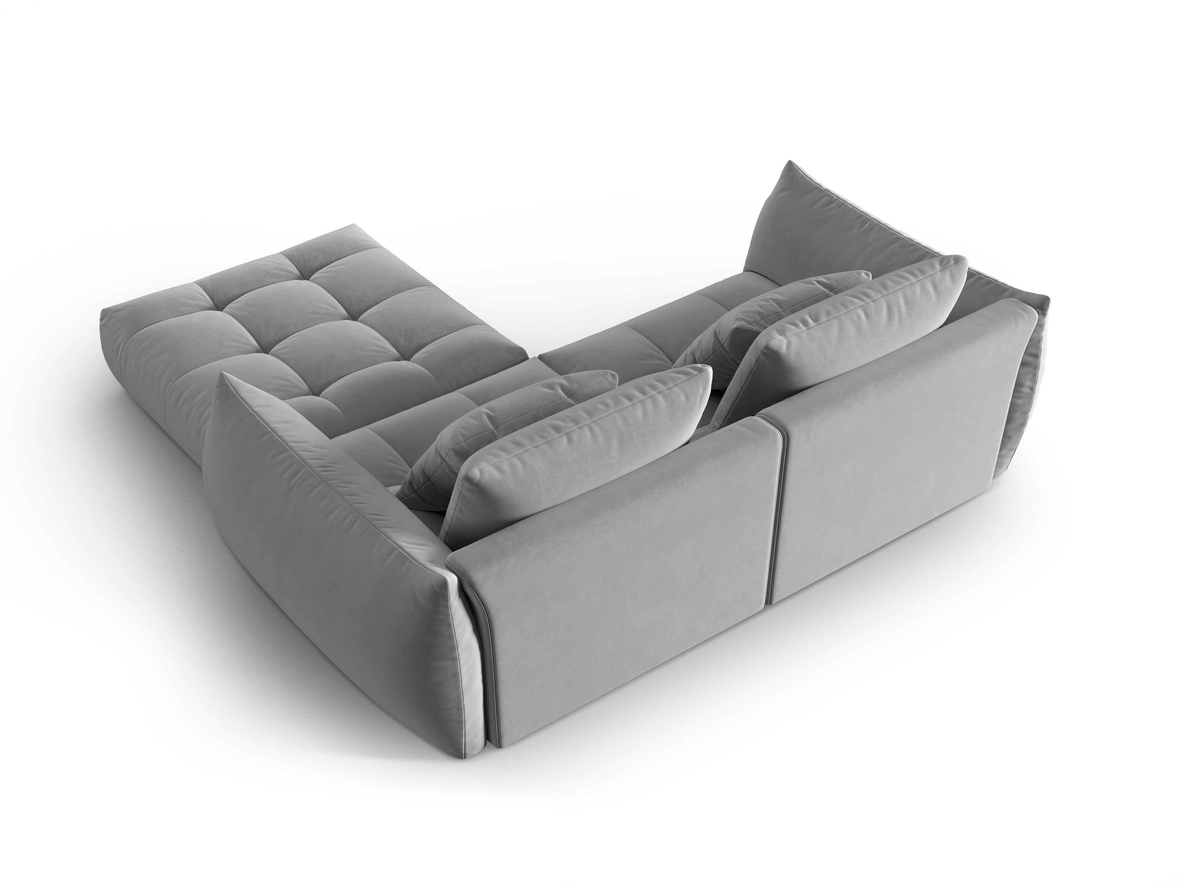 Velvet Modular Sofa, "Bloom", 3 Seats, Gray, 232x216x95
Made in Europe