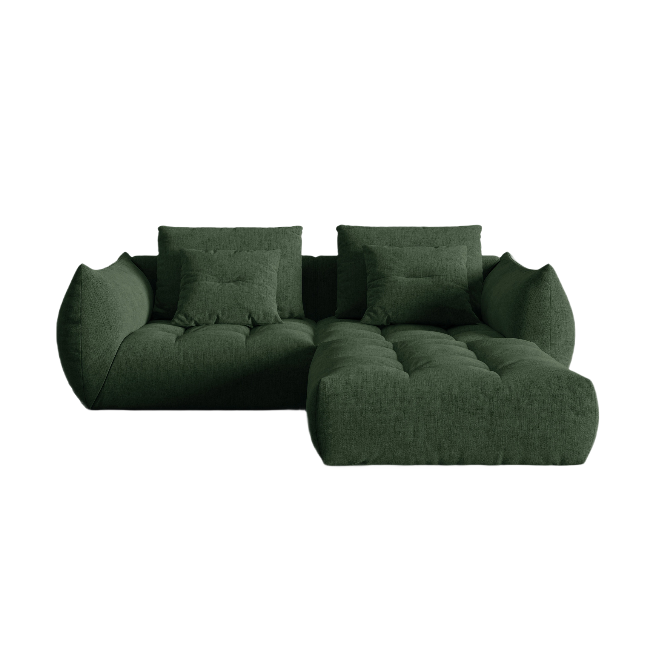 Modular Sofa, "Bloom", 3 Seats, Moss Green, 232x216x95
Made in Europe