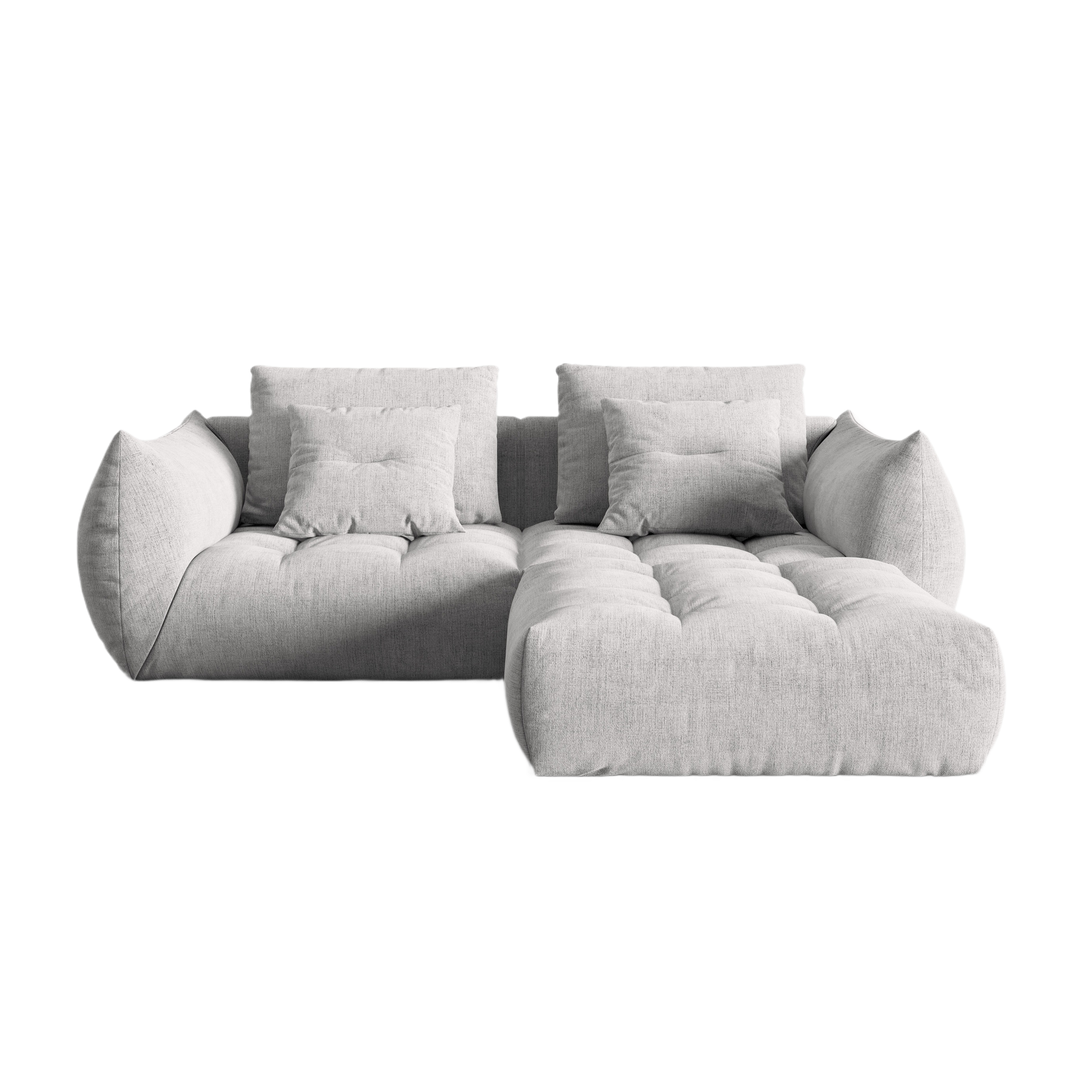 Modulares Sofa, "Bloom", 3 Sitze, Silber, 232x216x95
In Europa gemacht