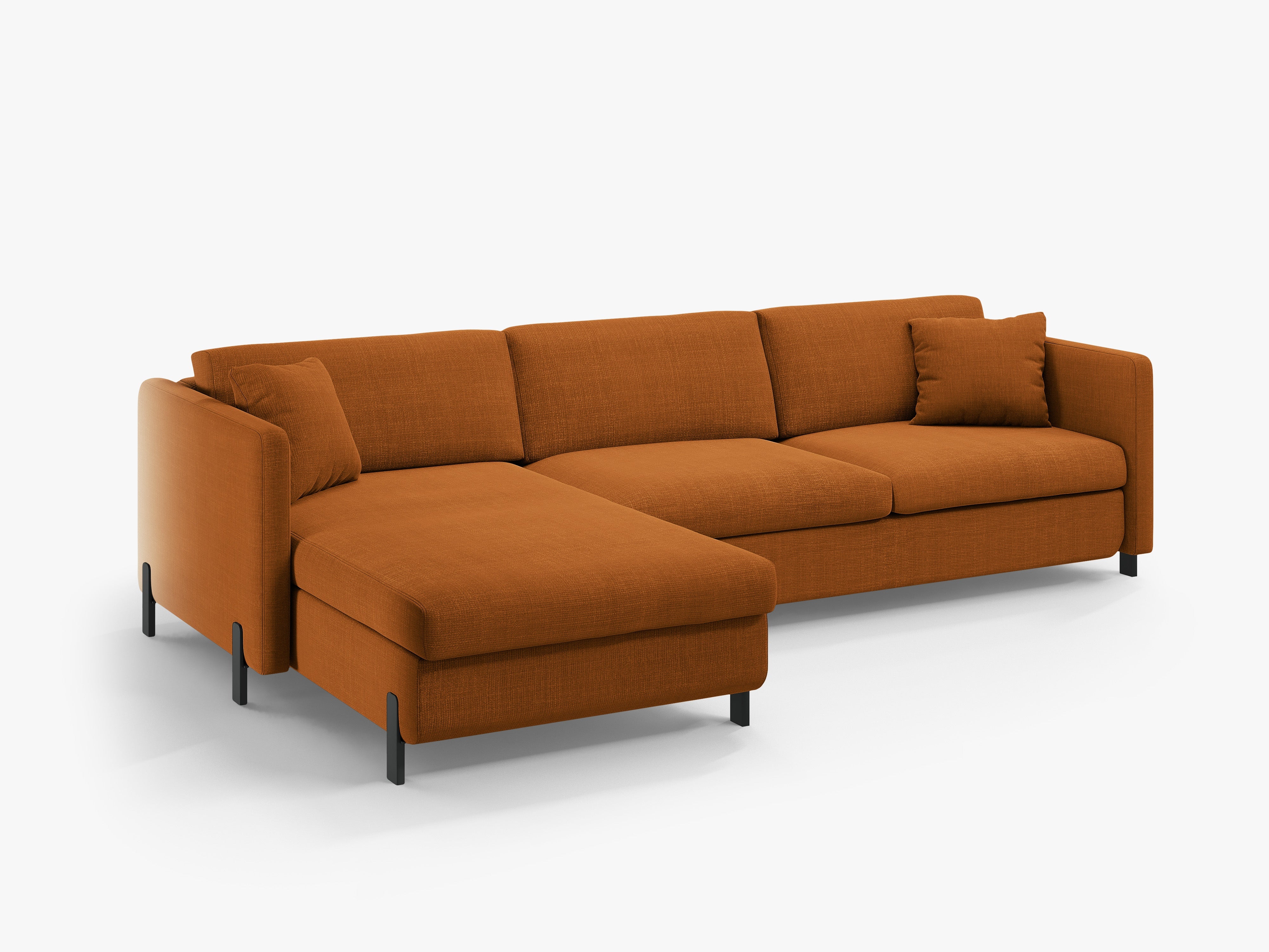 Left Corner Sofa with Bed Function and Box, "Gloria", 5 Seats, Brick, 280x170x80
Made in Europe