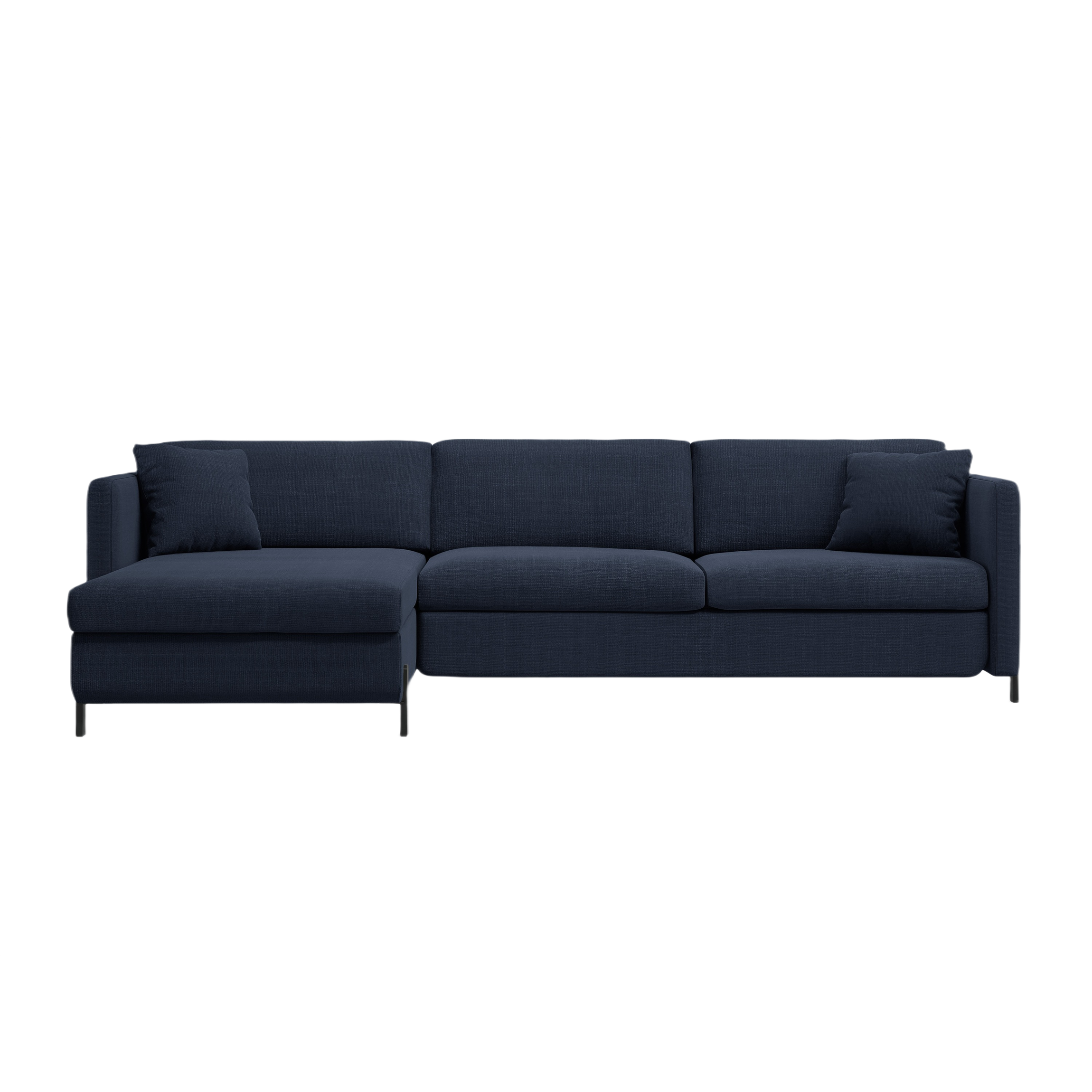 Left Corner Sofa with Bed Function and Box, "Gloria", 5 Seats, Blue, 280x170x80
Made in Europe
