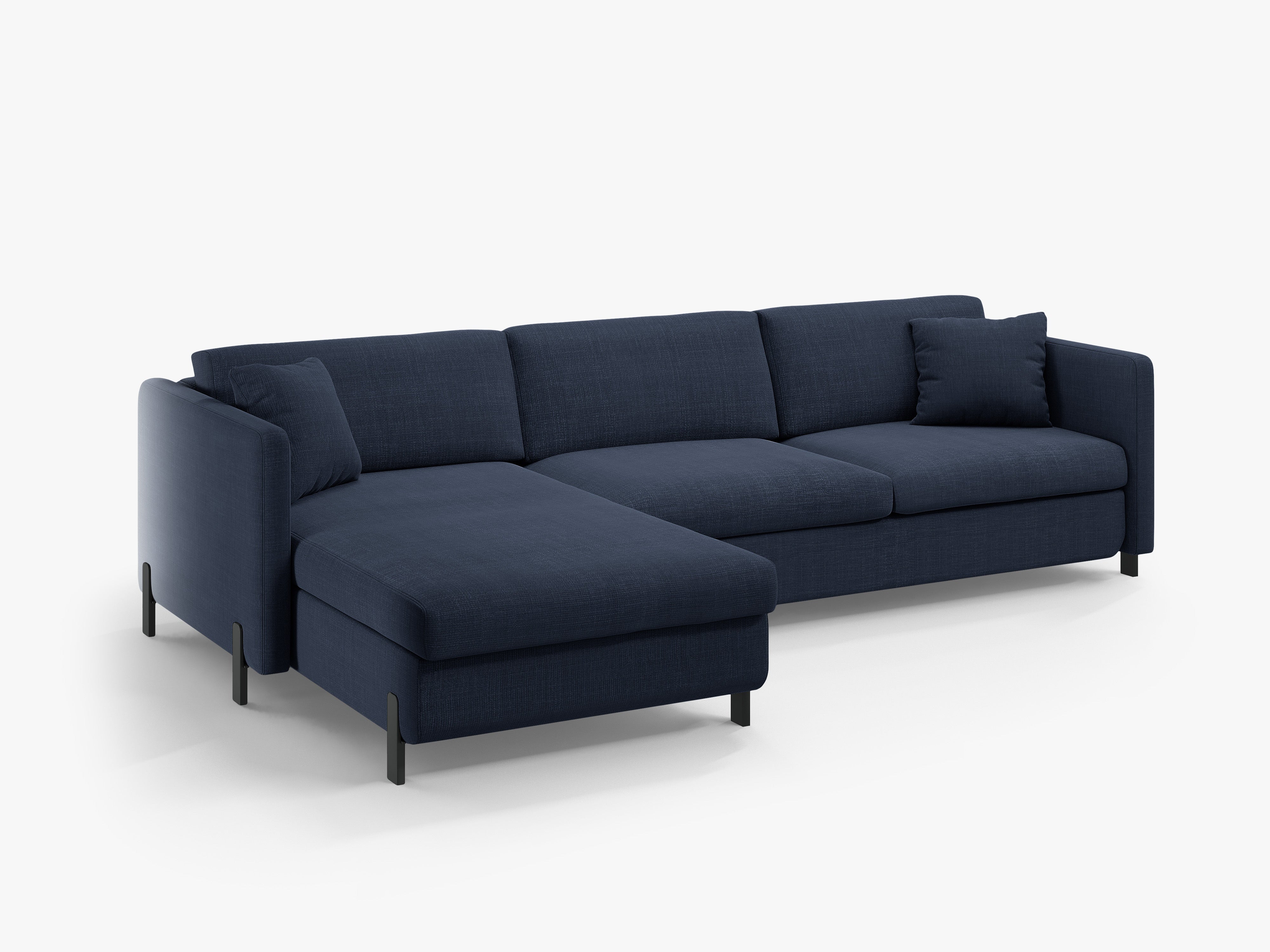 Left Corner Sofa with Bed Function and Box, "Gloria", 5 Seats, Blue, 280x170x80
Made in Europe