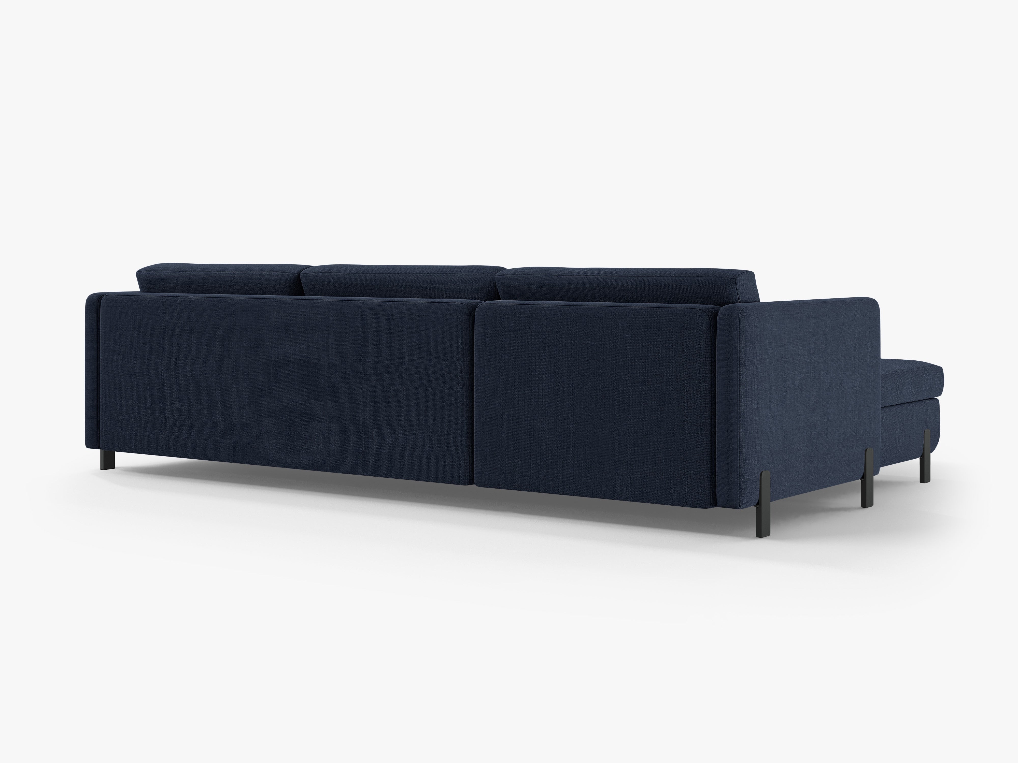 Left Corner Sofa with Bed Function and Box, "Gloria", 5 Seats, Blue, 280x170x80
Made in Europe