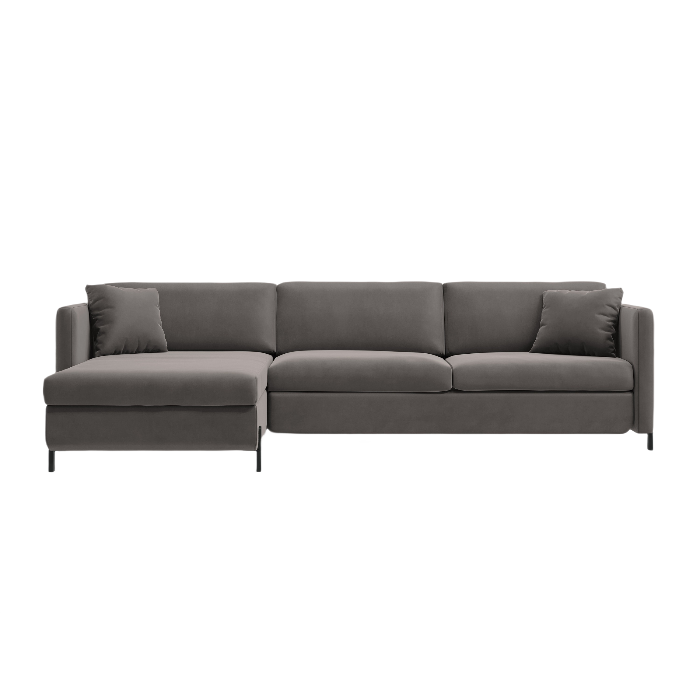 Velvet Linksecke Sofa mit Bettfunktion, "Gloria", 5 Sitze, Grau, 280x170x80
In Europa gemacht