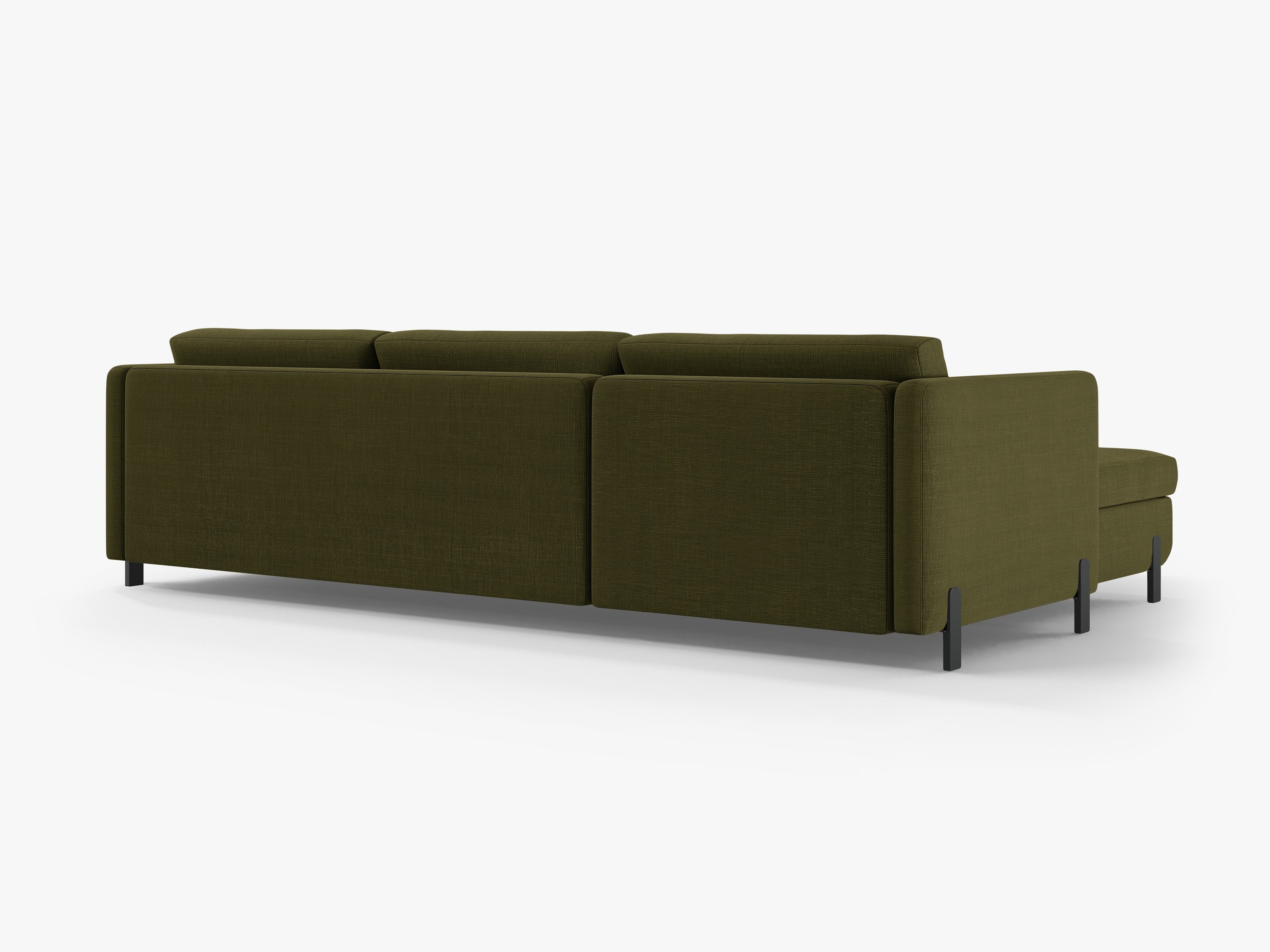Left Corner Sofa with Bed Function and Box, "Gloria", 4 Seats, Green, 260x170x80
Made in Europe