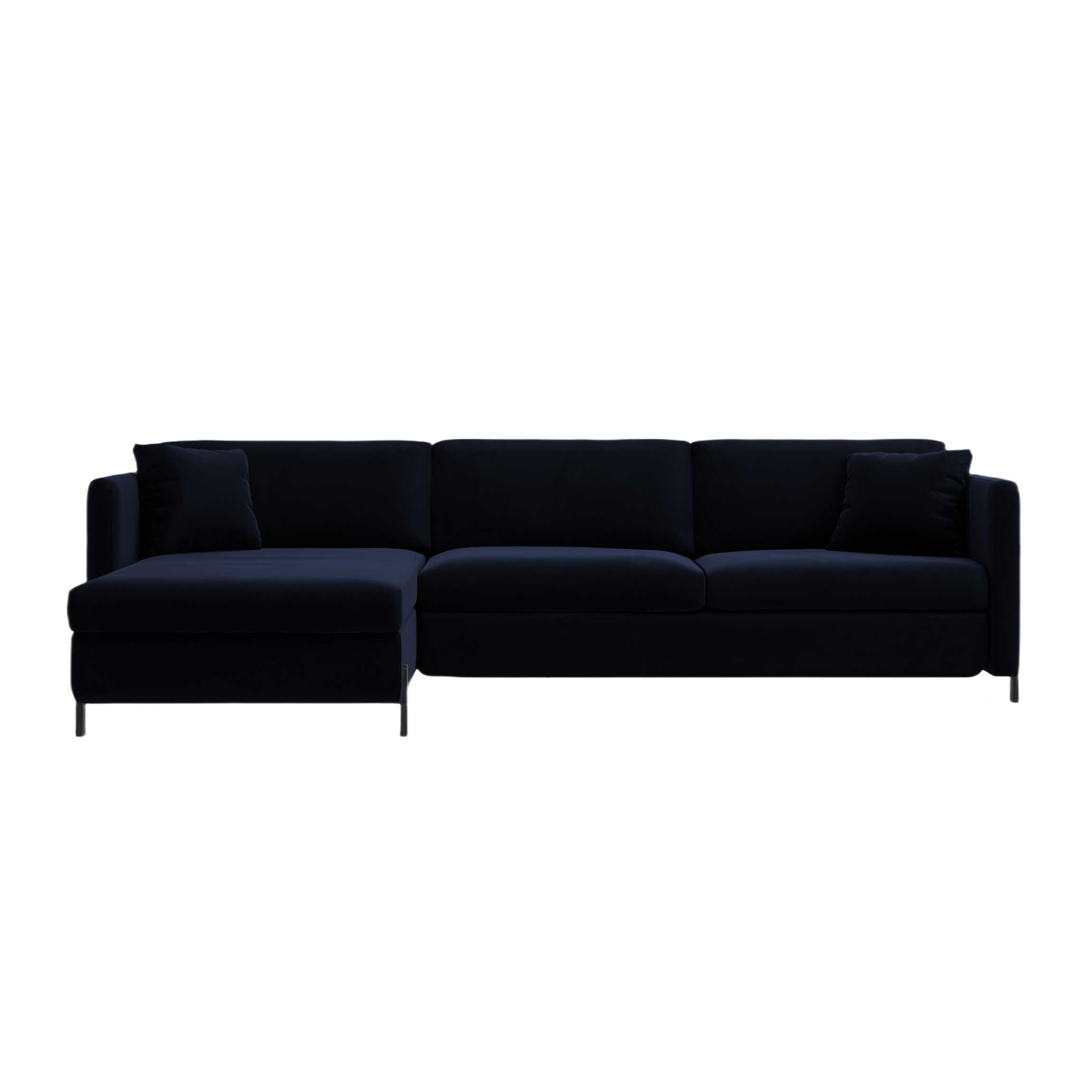 Velvet Linksecke Sofa mit Bettfunktion, "Gloria", 4 Sitze, Royal Blue, 260x170x80
In Europa gemacht