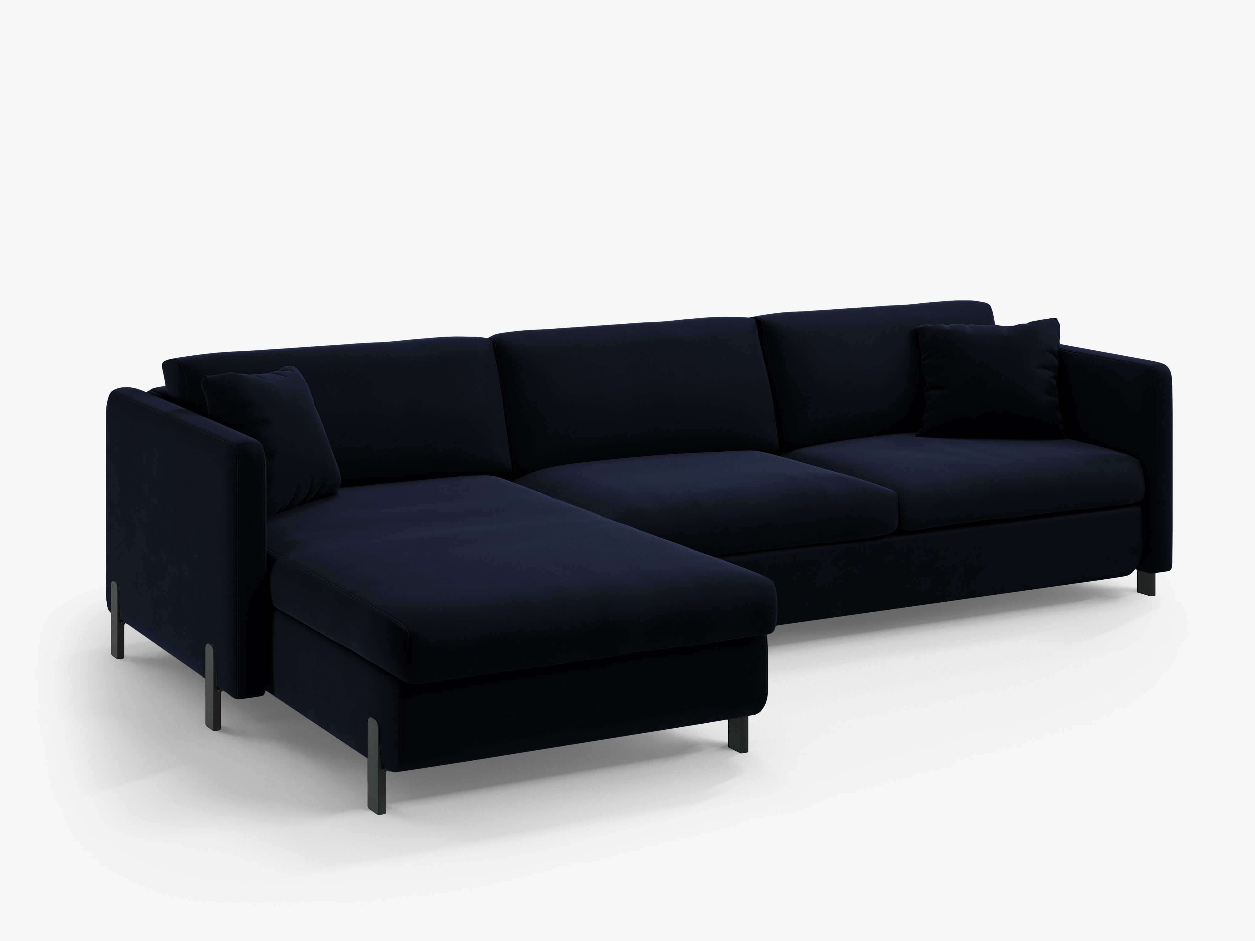 Velvet Linksecke Sofa mit Bettfunktion, "Gloria", 4 Sitze, Royal Blue, 260x170x80
In Europa gemacht