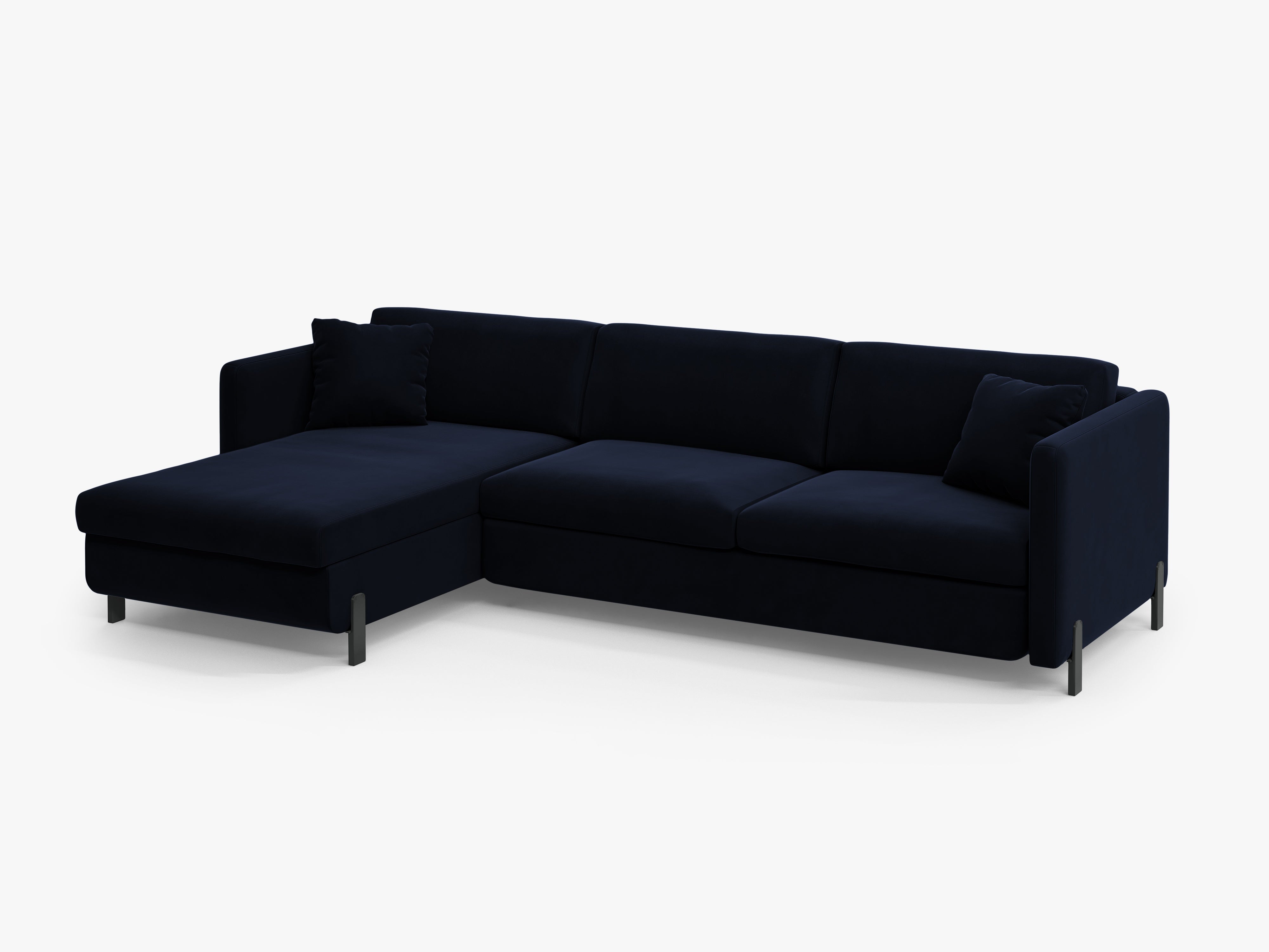 Velvet Linksecke Sofa mit Bettfunktion, "Gloria", 4 Sitze, Royal Blue, 260x170x80
In Europa gemacht