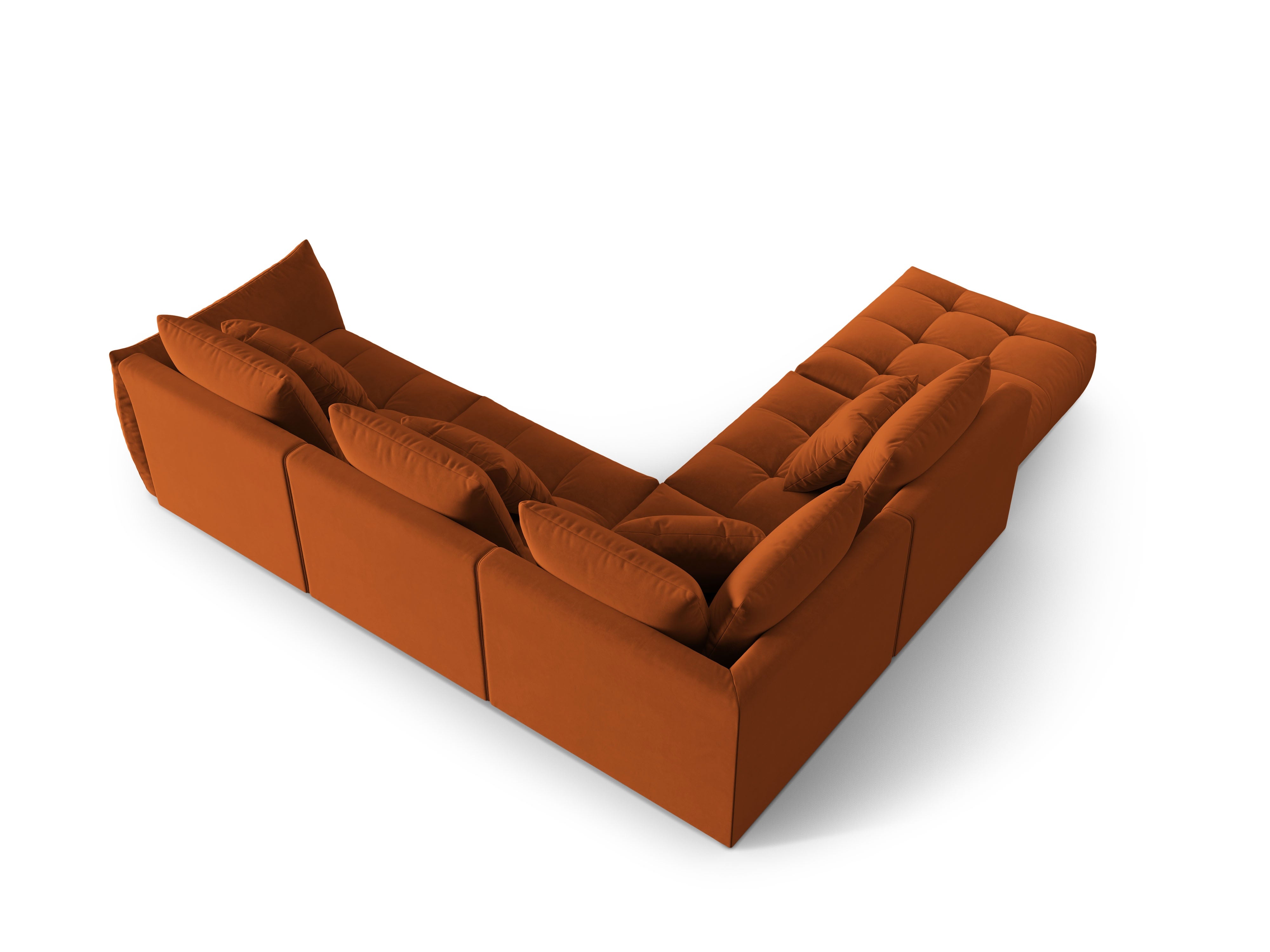 Velvet Modular Left Corner Sofa, "Bloom", 4 Seats, Terracotta, 316x310x95
Made in Europe