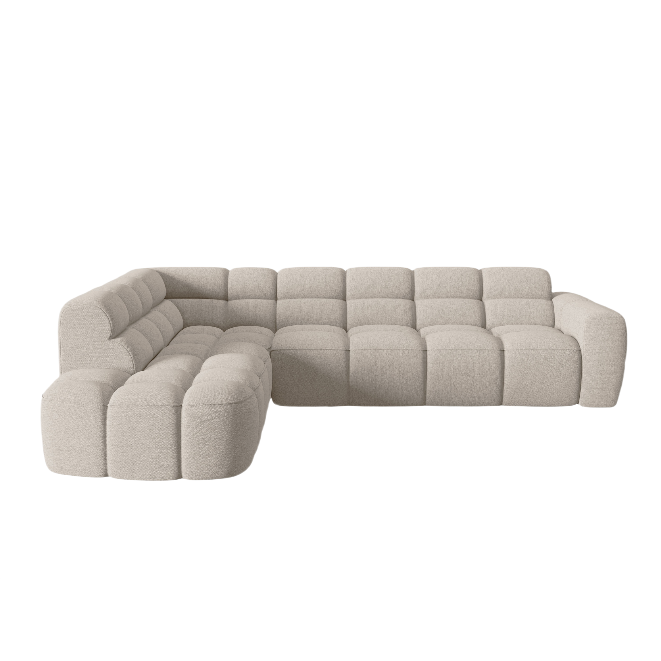 Sofa narożna lewostronna LISA piaskowy szenil
