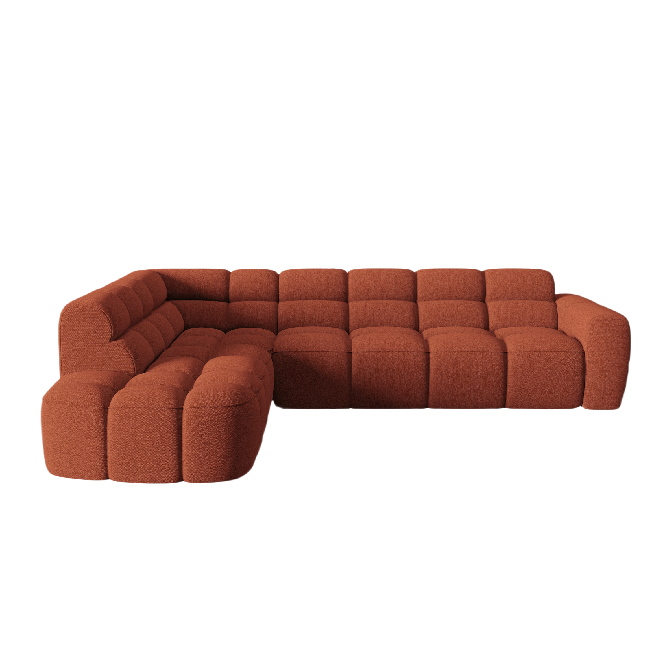 Left Corner Sofa LISA terracotta chenille