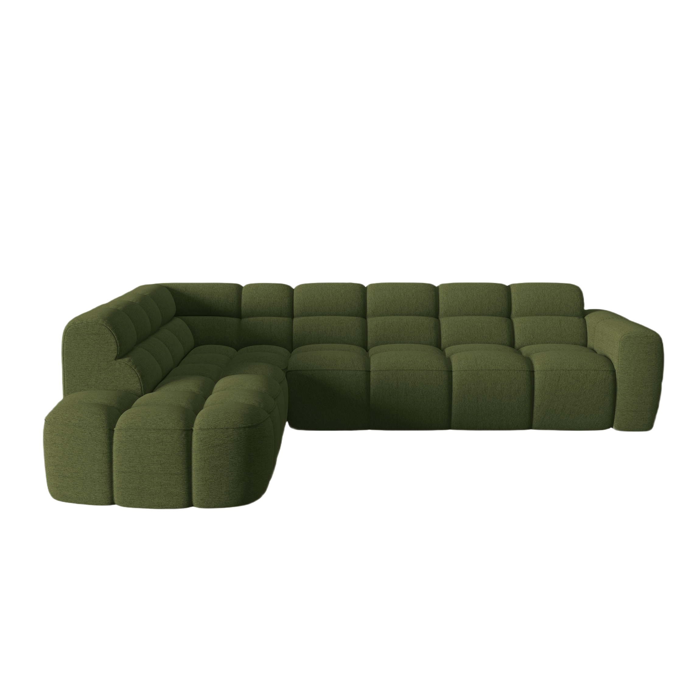 Sofa narożna lewostronna LISA zielony szenil