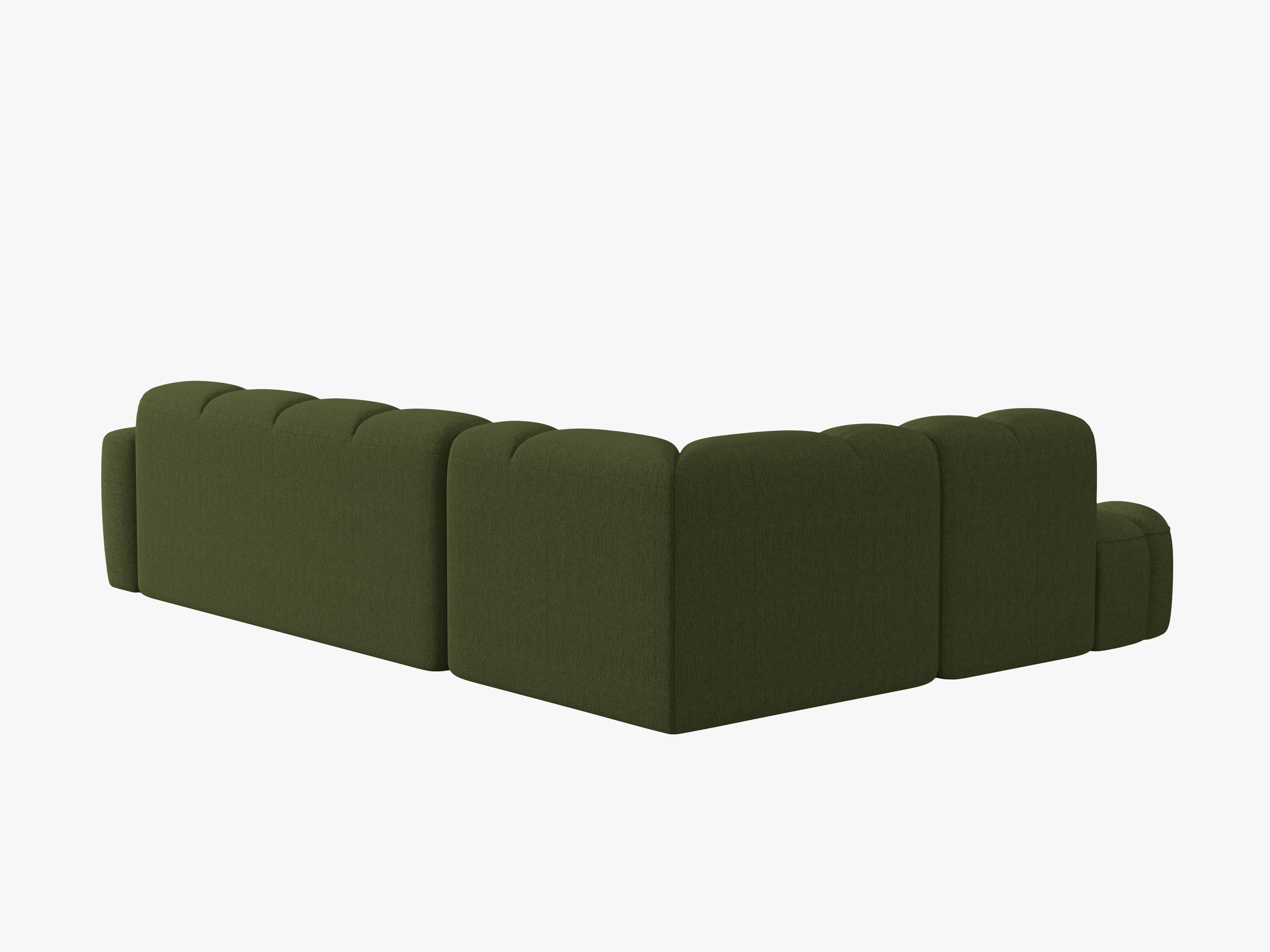 Sofa narożna lewostronna LISA zielony szenil