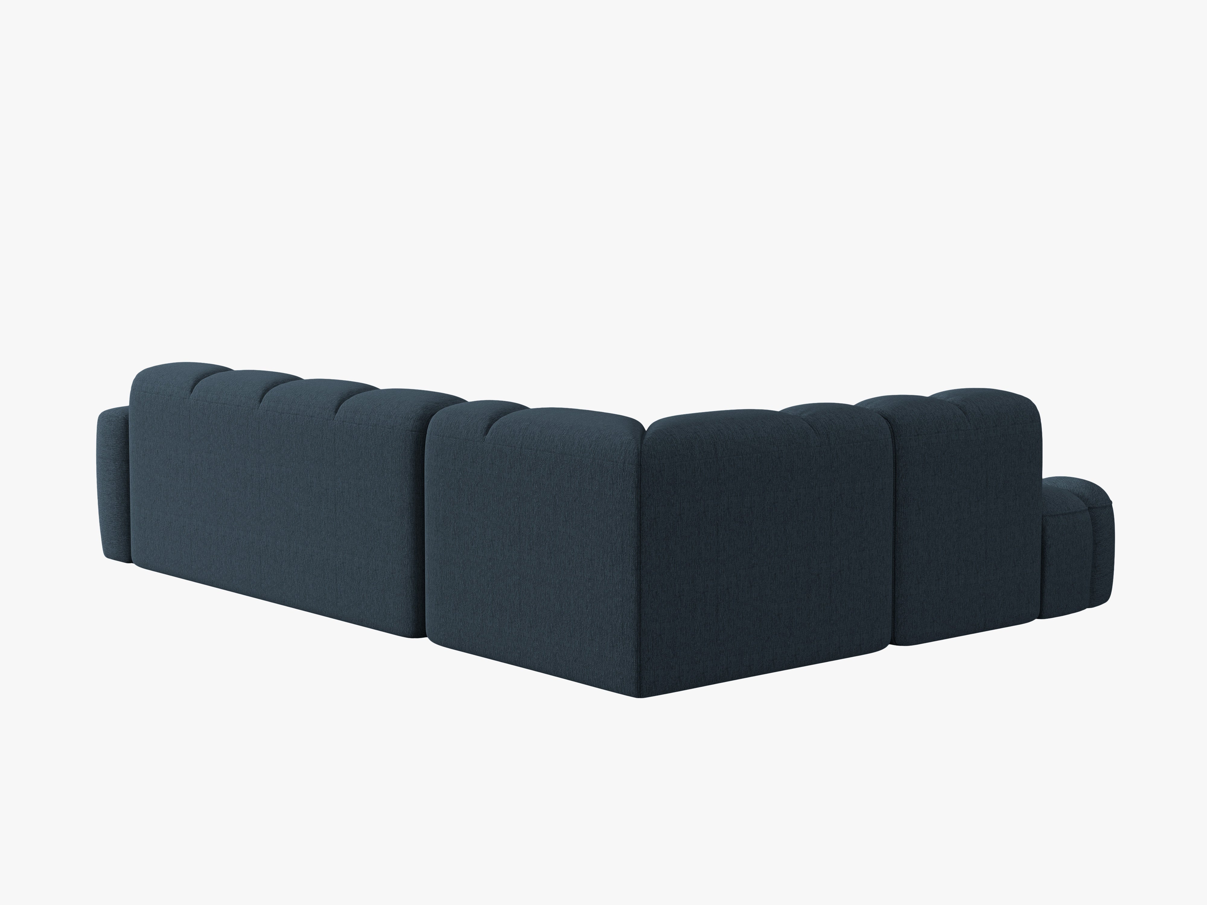 Sofa narożna lewostronna LISA ciemnoniebieski szenil