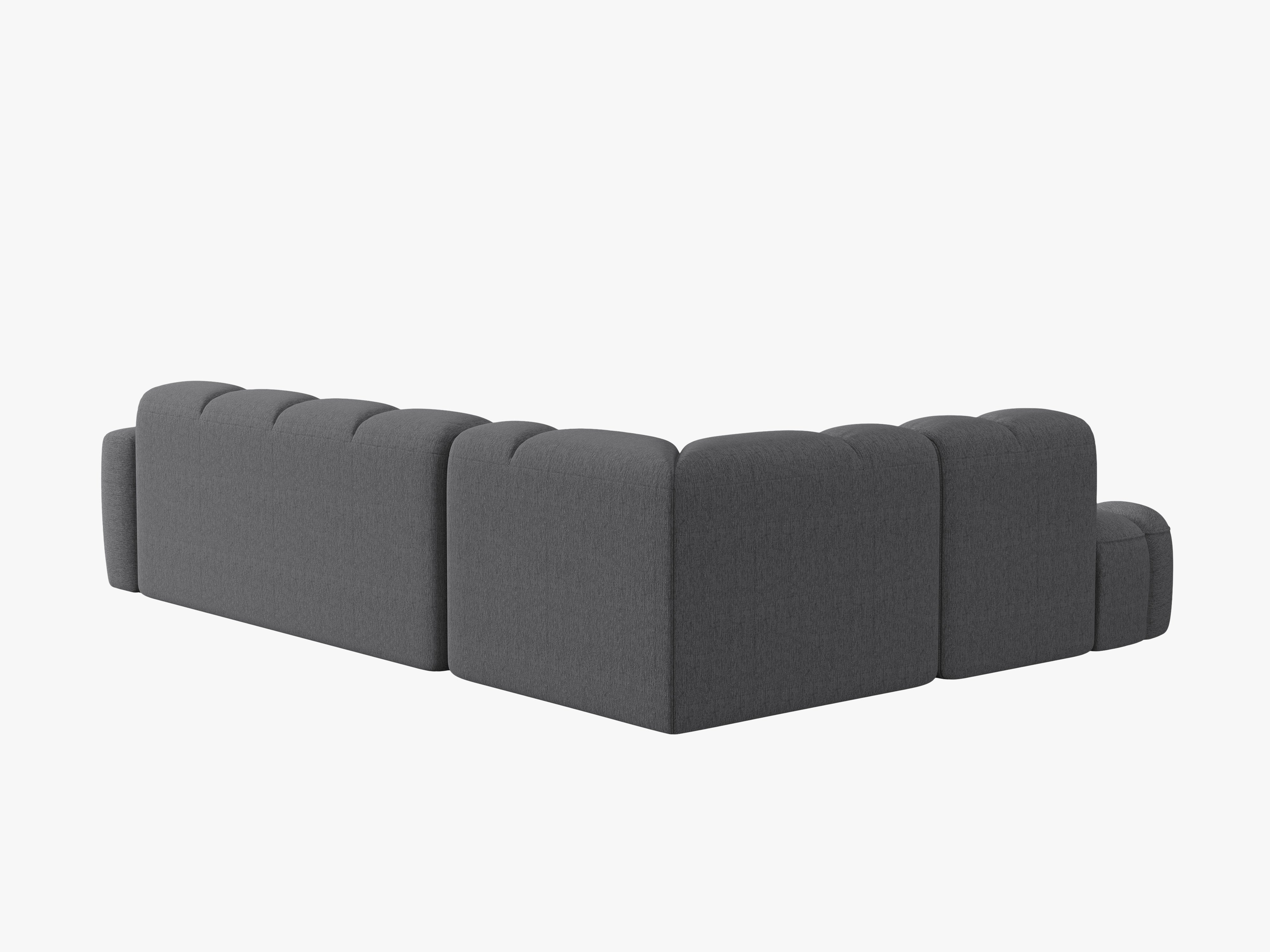 Linksseitiges Ecksofa LISA graues Chenille