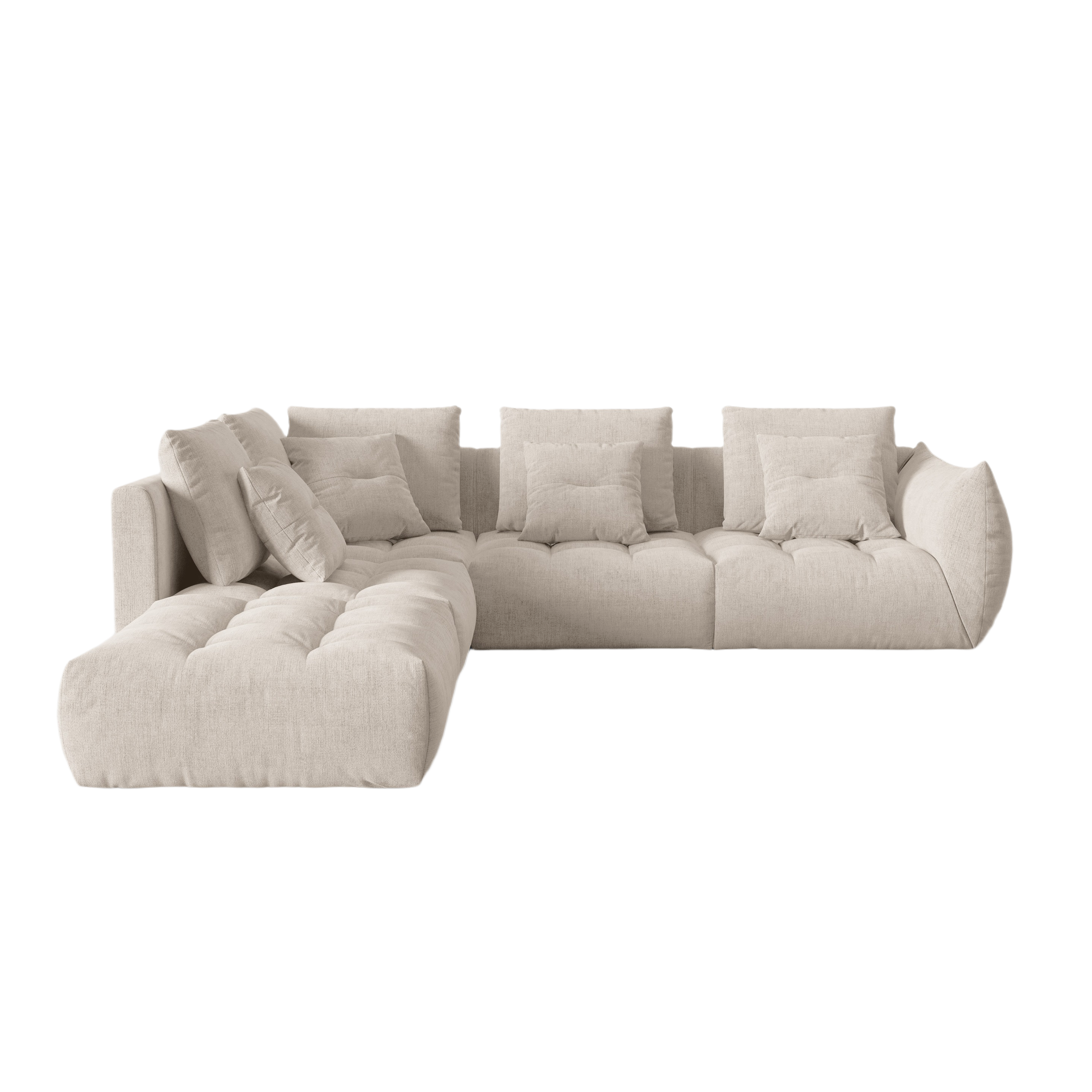 Modular Left Corner Sofa, "Bloom", 4 Seats, Dark Beige, 316x310x95
Made in Europe