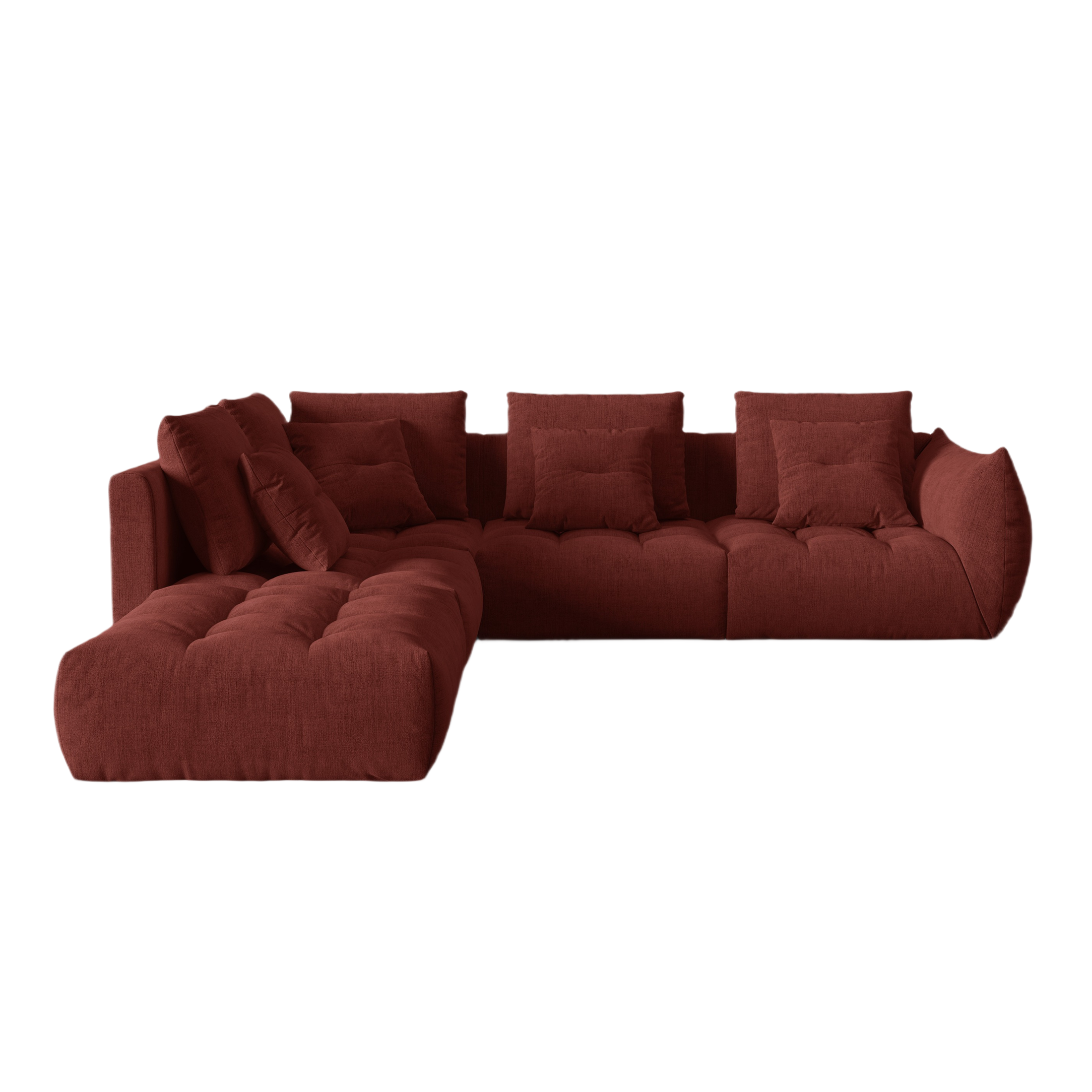 Modulares linke Ecksofa, "Bloom", 4 Sitze, rot, 316x310x95
In Europa gemacht