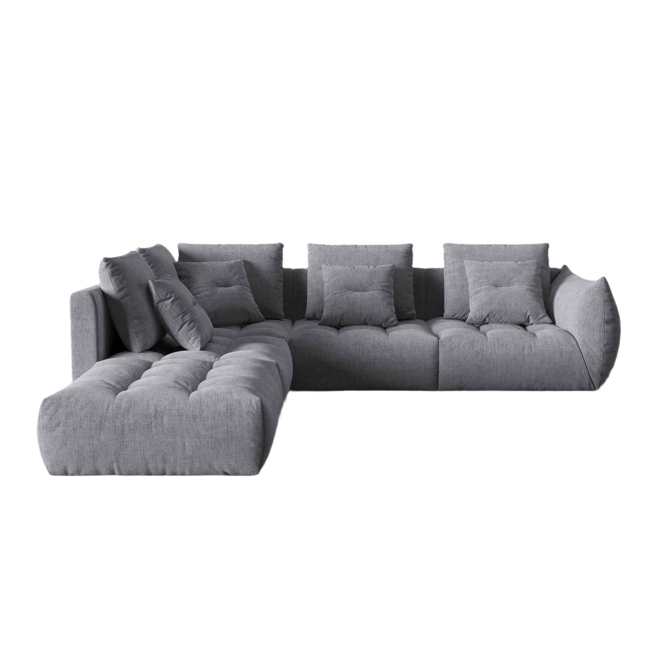 Modular Left Corner Sofa, "Bloom", 4 Seats, Gray, 316x310x95
Made in Europe