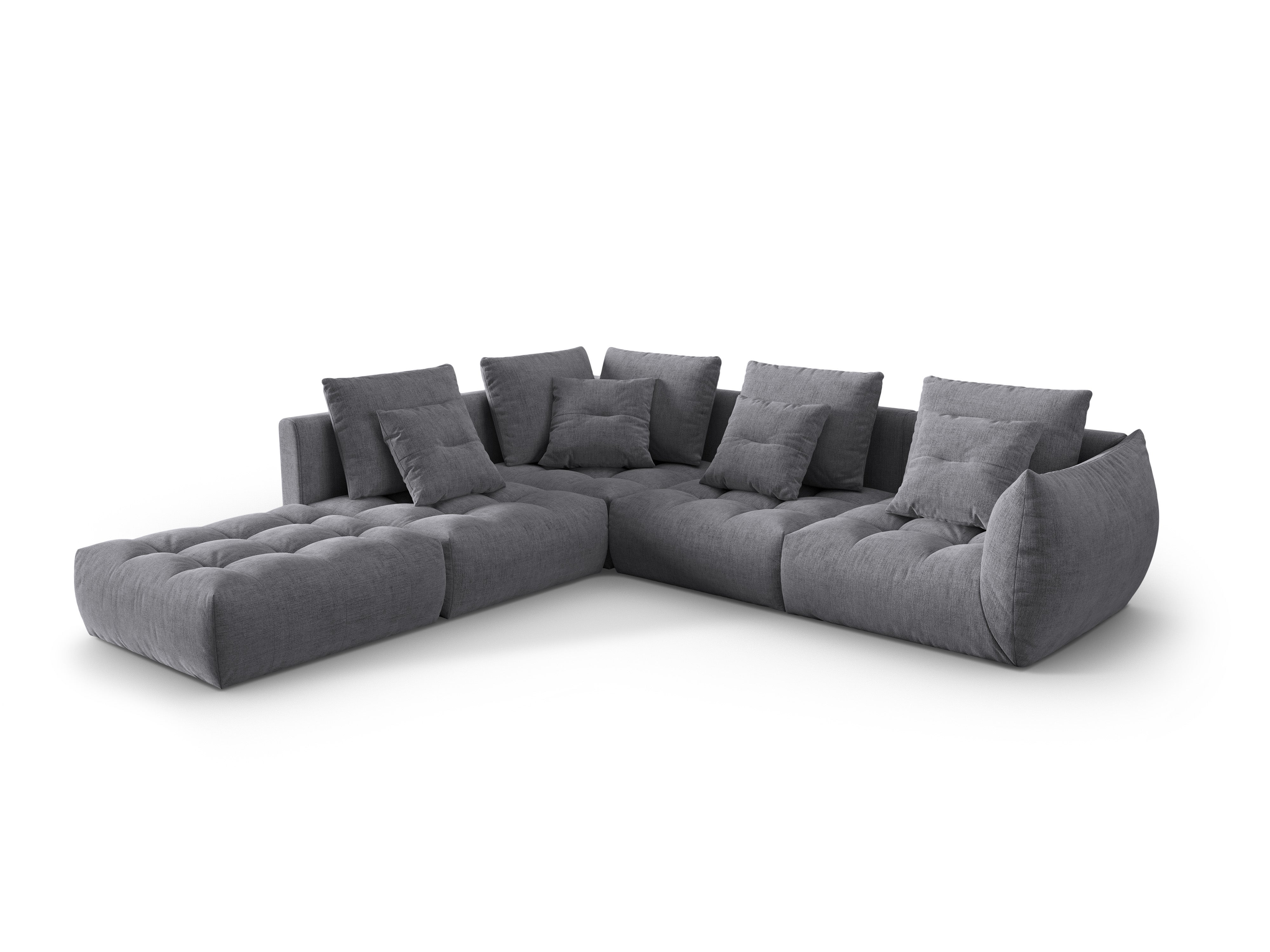 Modular Left Corner Sofa, "Bloom", 4 Seats, Gray, 316x310x95
Made in Europe
