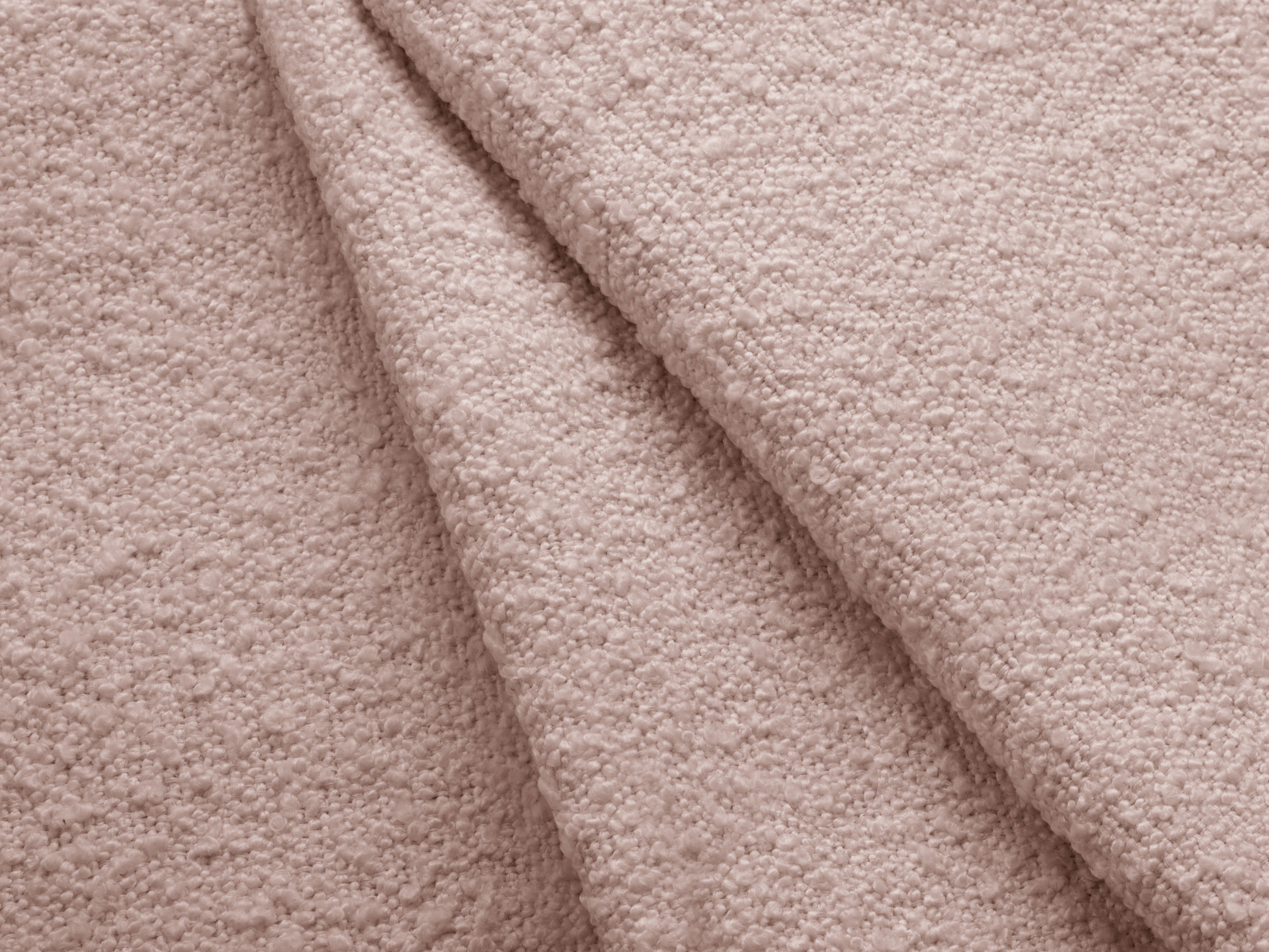 Right-facing 3-seater sofa KATE pink boucle